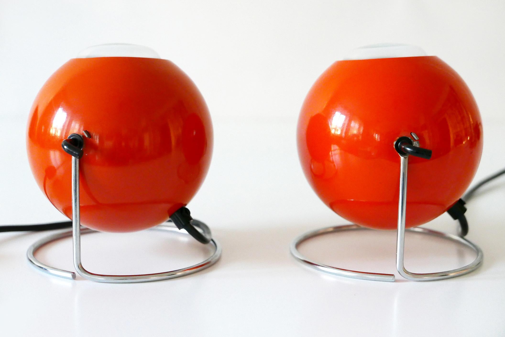 Lot de deux lampes de table 'Eye' en métal:: ERCO:: années 1960-1970 Allemagne en vente 3