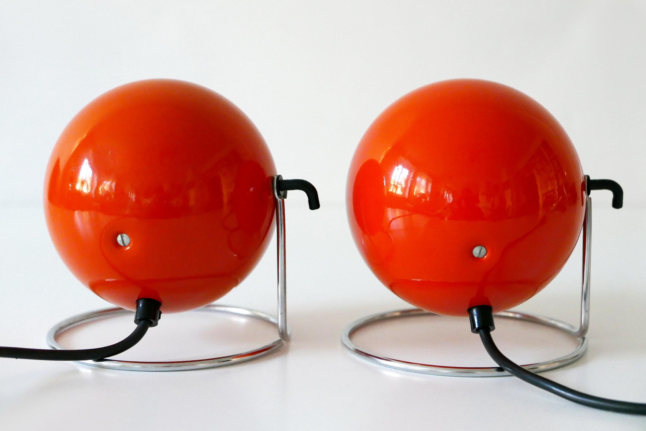 Set of Two Mid-Century Modern Metal 'Eye' Table Lamps, ERCO, 1960s-1970s Germany For Sale 6