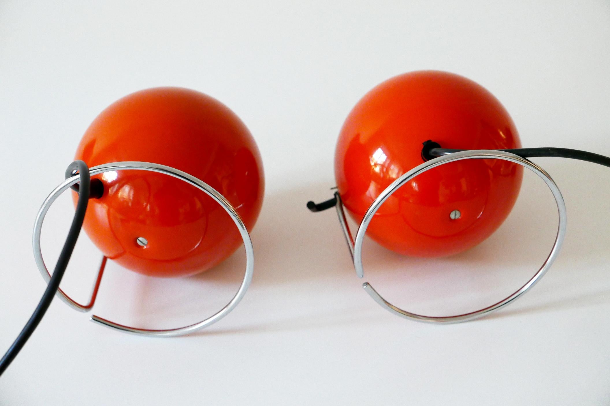 Set of Two Mid-Century Modern Metal 'Eye' Table Lamps, ERCO, 1960s-1970s Germany For Sale 11
