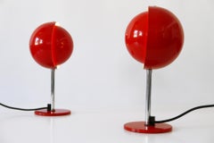 Set of Two Mid-Century Modern Moon Table Lamps by Hustadt-Leuchten 1960s Germany