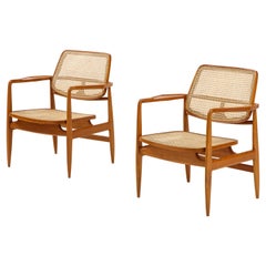 Set of Two Mid-Century Modern Oscar Armchairs by Sergio Rodrigues, Brazil, 1956