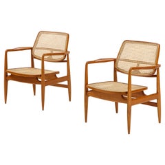 Set of Two Mid-Century Modern Oscar Armchairs by Sergio Rodrigues, Brazil, 1956