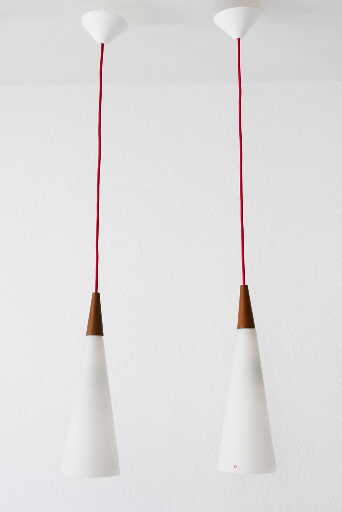 Finnish Set of Two Mid-Century Modern Pendant Lamps by Iittala, Finland, 1960s