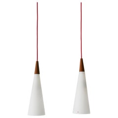 Set of Two Mid-Century Modern Pendant Lamps by Iittala, Finland, 1960s
