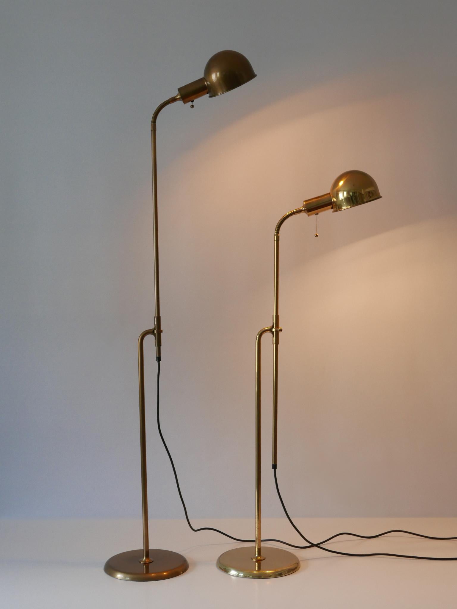 Set of Two Mid-Century Modern Reading Floor Lamps 'Bola' by Florian Schulz 1970s For Sale 3
