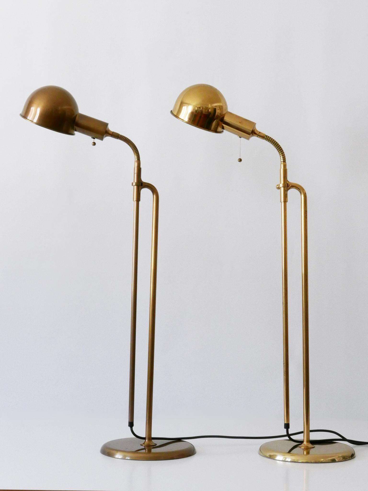 Set of Two Mid-Century Modern Reading Floor Lamps 'Bola' by Florian Schulz 1970s For Sale 4