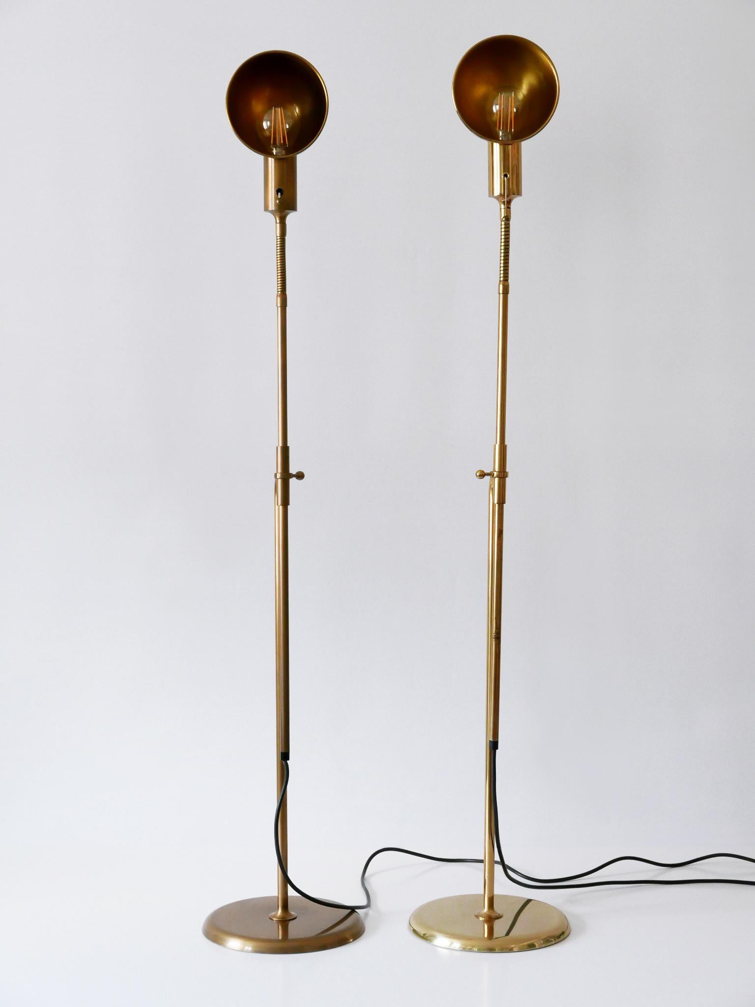 Set of Two Mid-Century Modern Reading Floor Lamps 'Bola' by Florian Schulz 1970s For Sale 8