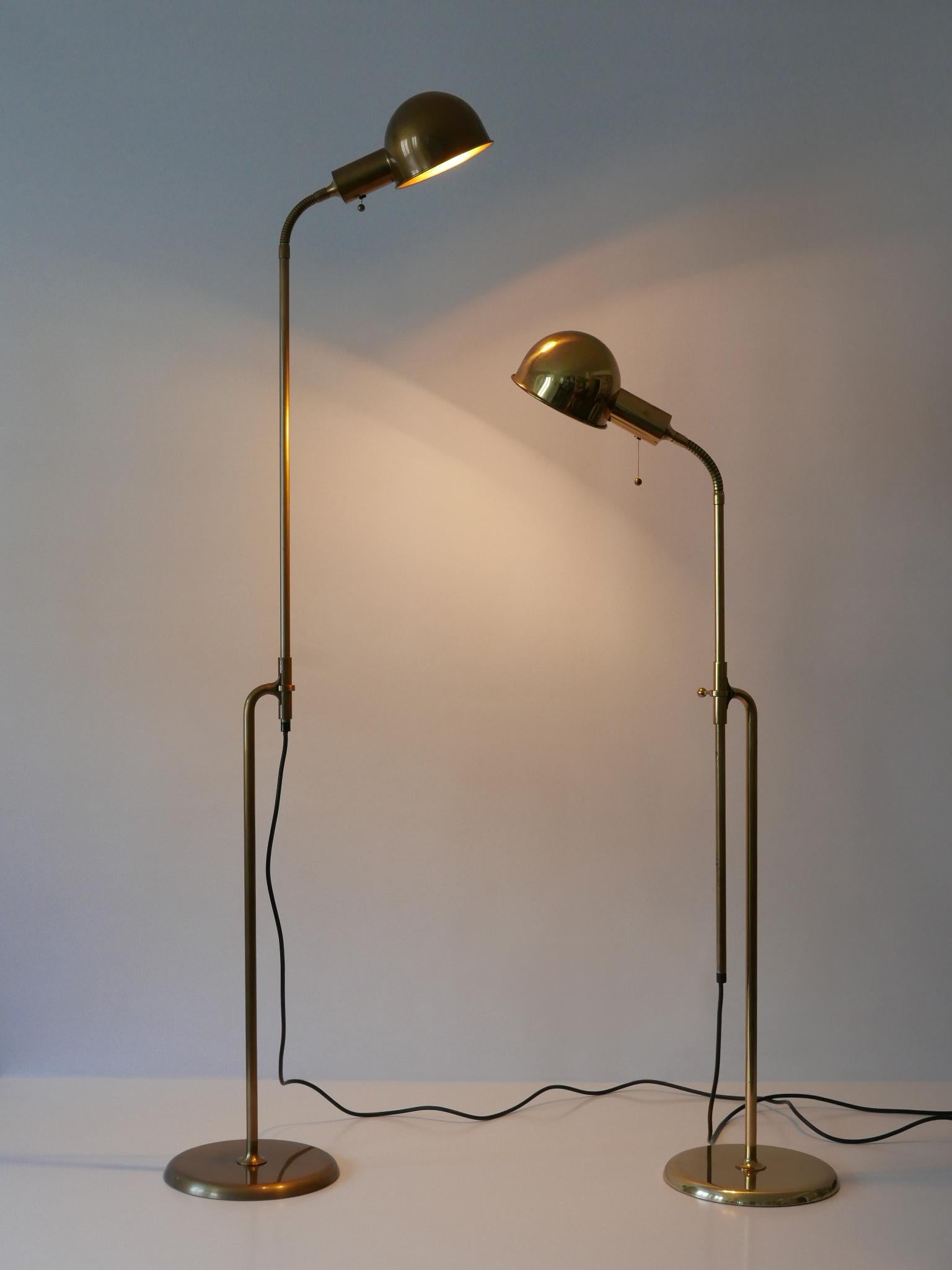 Set of Two Mid-Century Modern Reading Floor Lamps 'Bola' by Florian Schulz 1970s For Sale 1