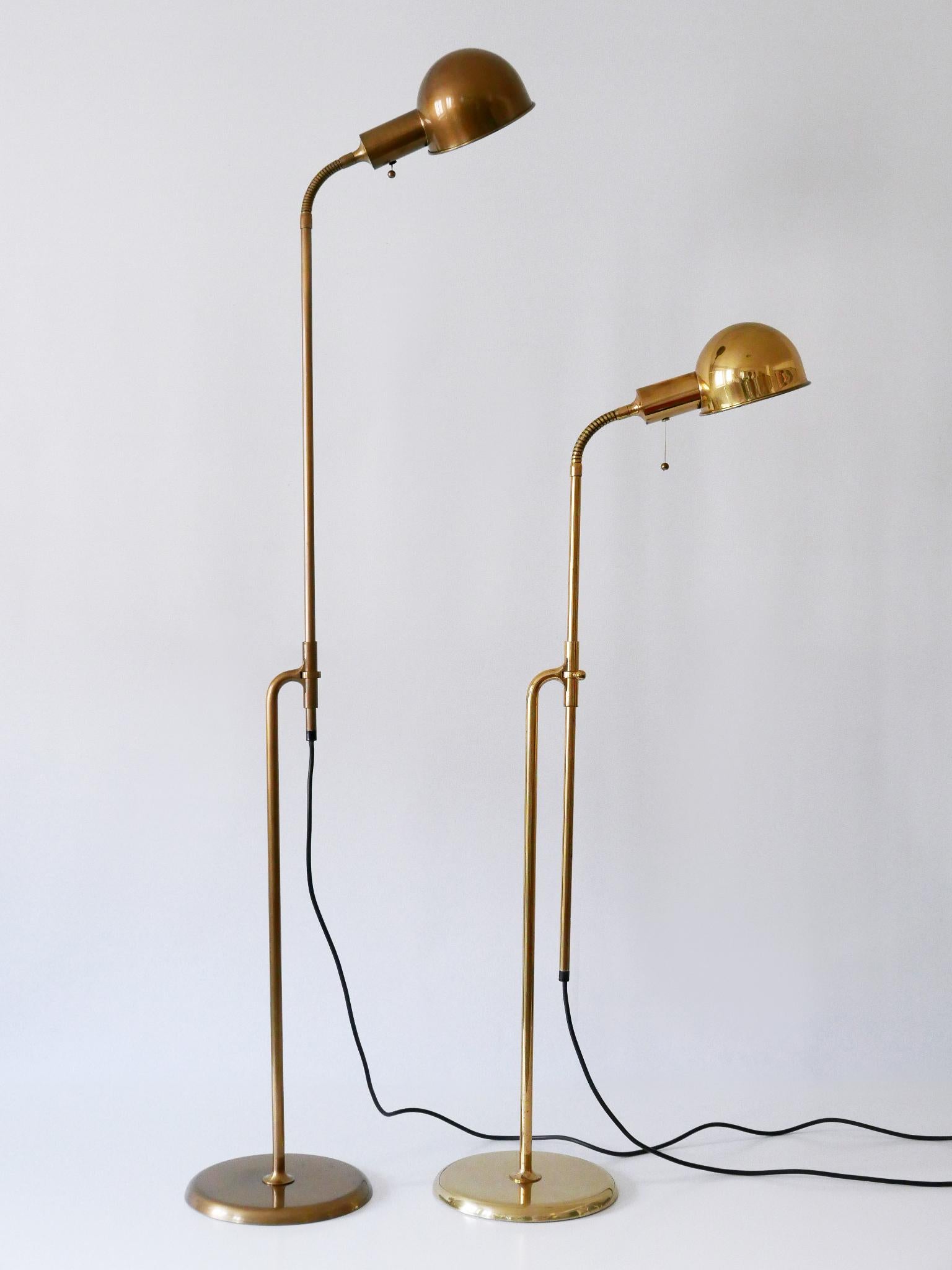 Set of Two Mid-Century Modern Reading Floor Lamps 'Bola' by Florian Schulz 1970s For Sale 2