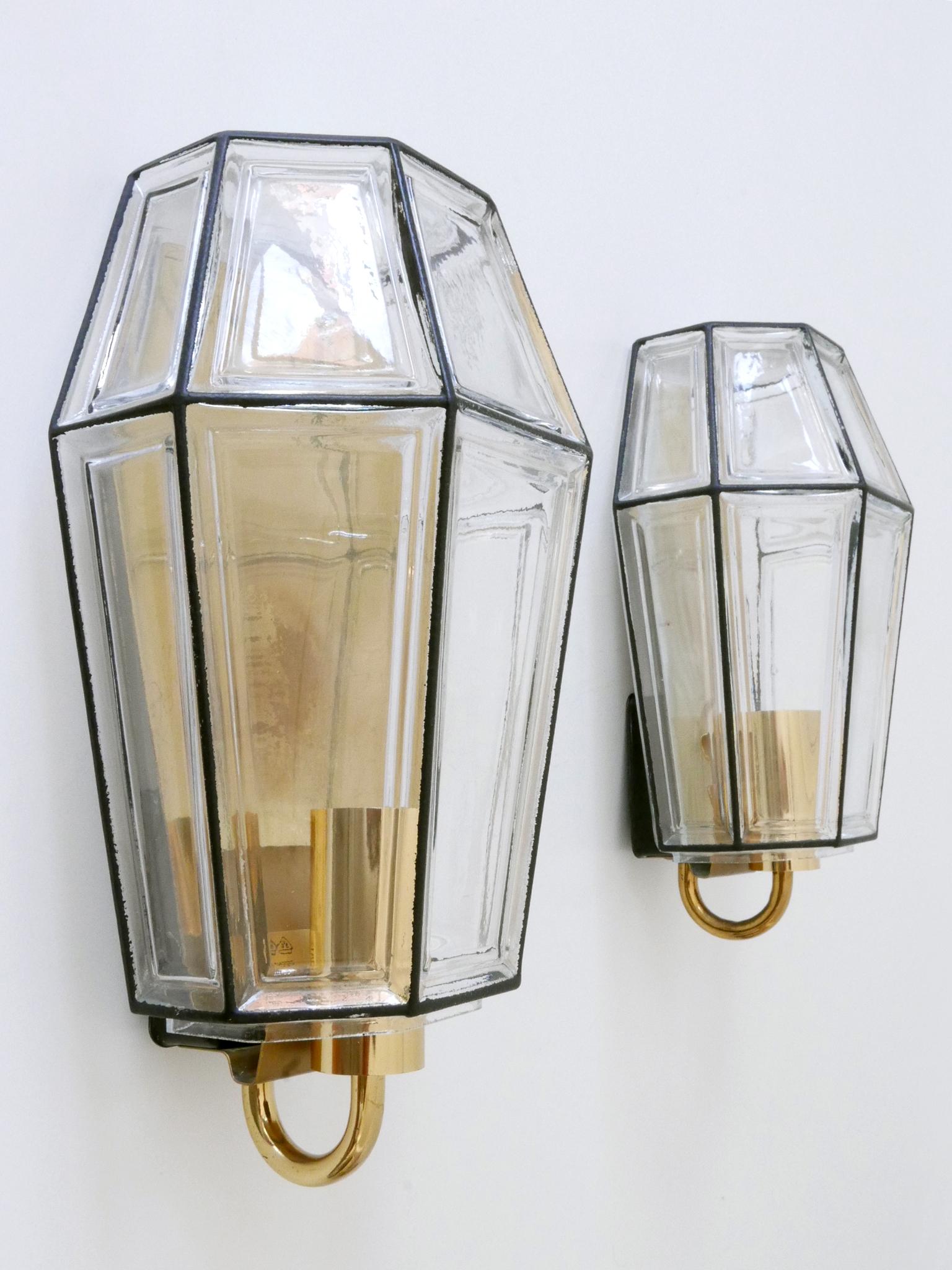 Set of Two Mid-Century Modern Sconces or Wall Fixtures by Glashütte Limburg For Sale 4