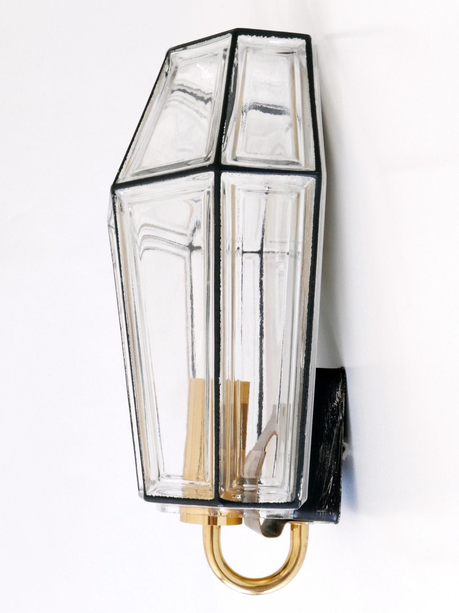 Set of Two Mid-Century Modern Sconces or Wall Fixtures by Glashütte Limburg For Sale 10