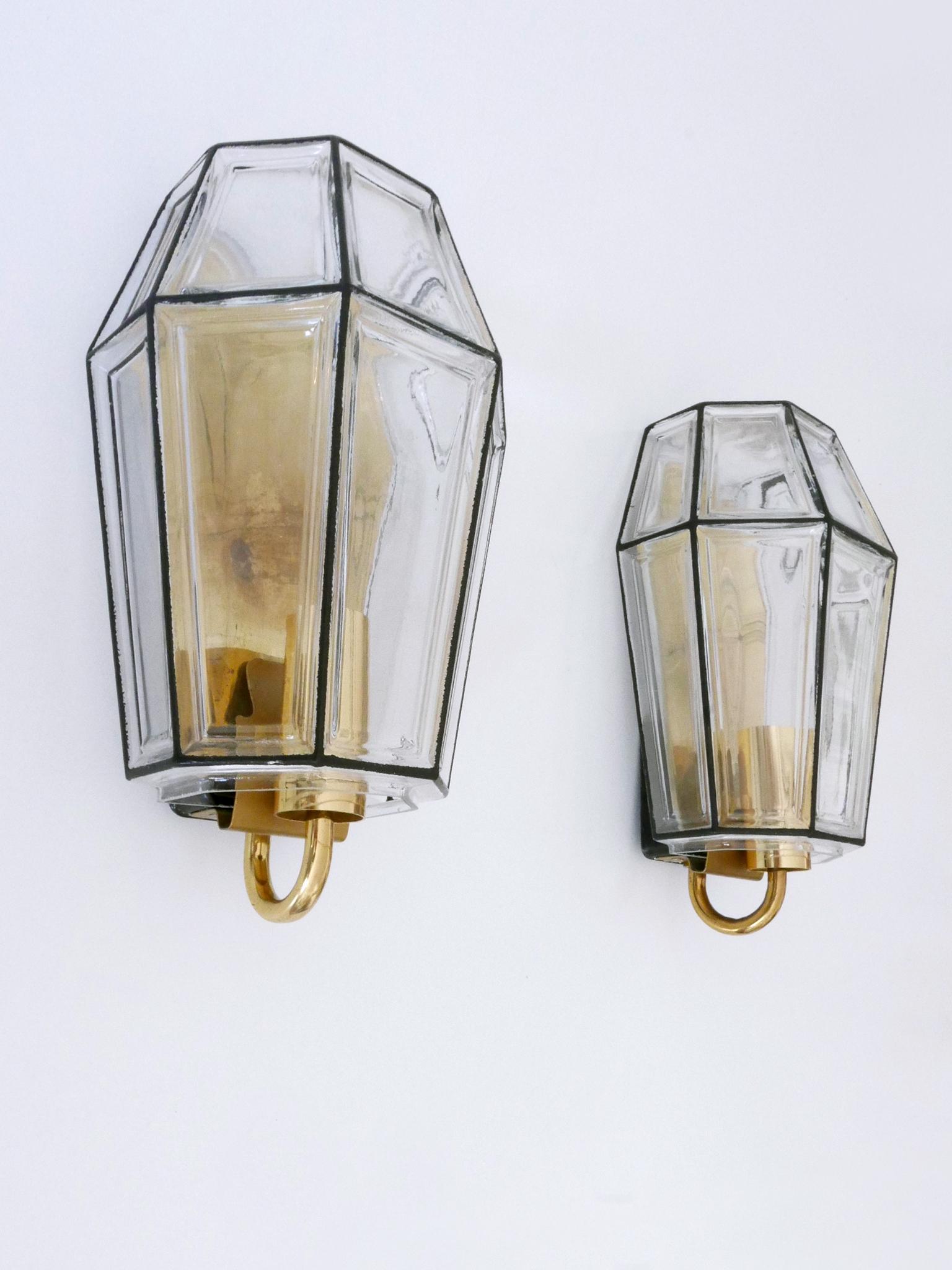 Set of Two Mid-Century Modern Sconces or Wall Fixtures by Glashütte Limburg For Sale 3