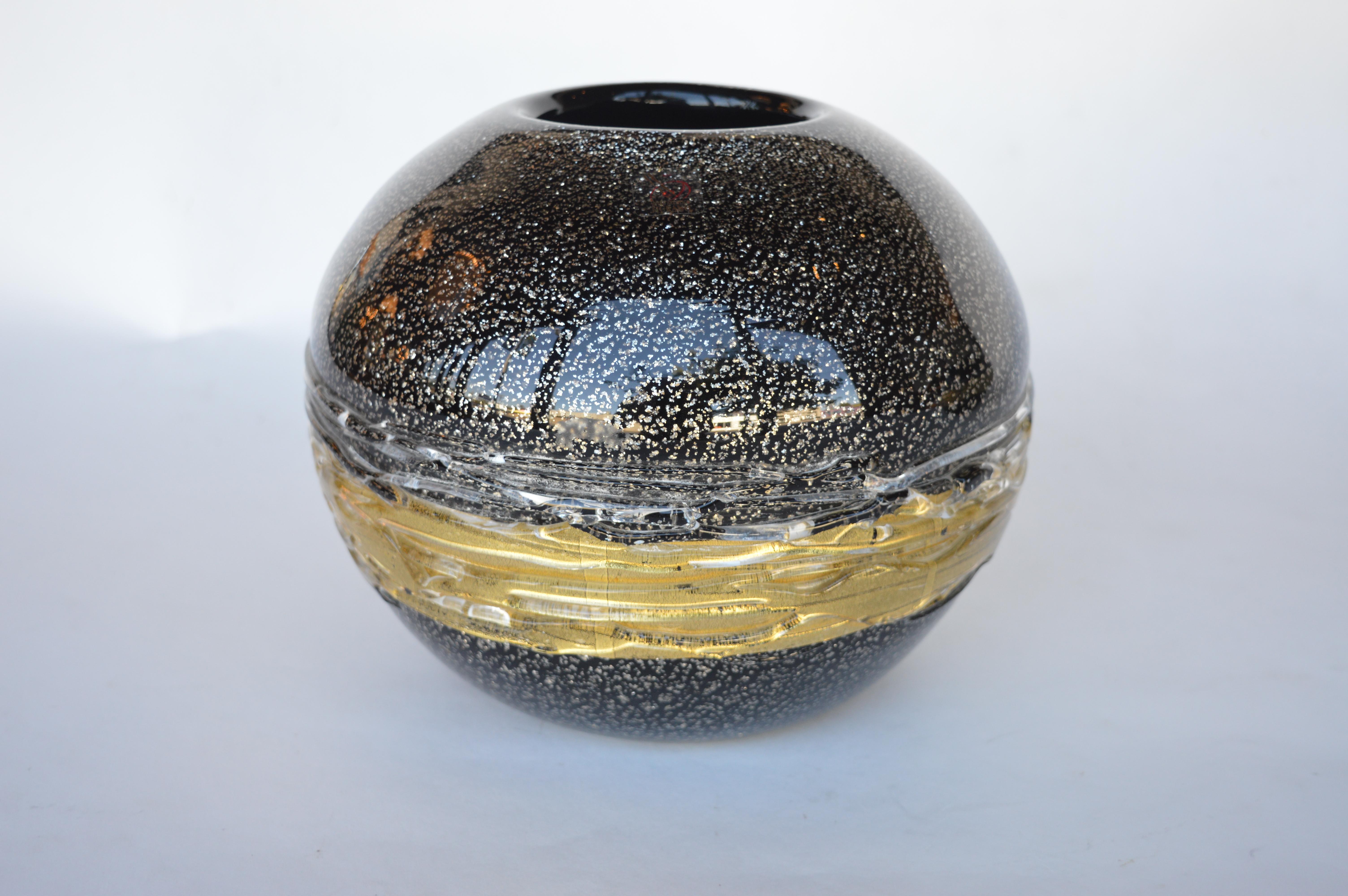 Italiano Set di due vasi di Murano di metà secolo, firmati, Vetro Artistico in vendita