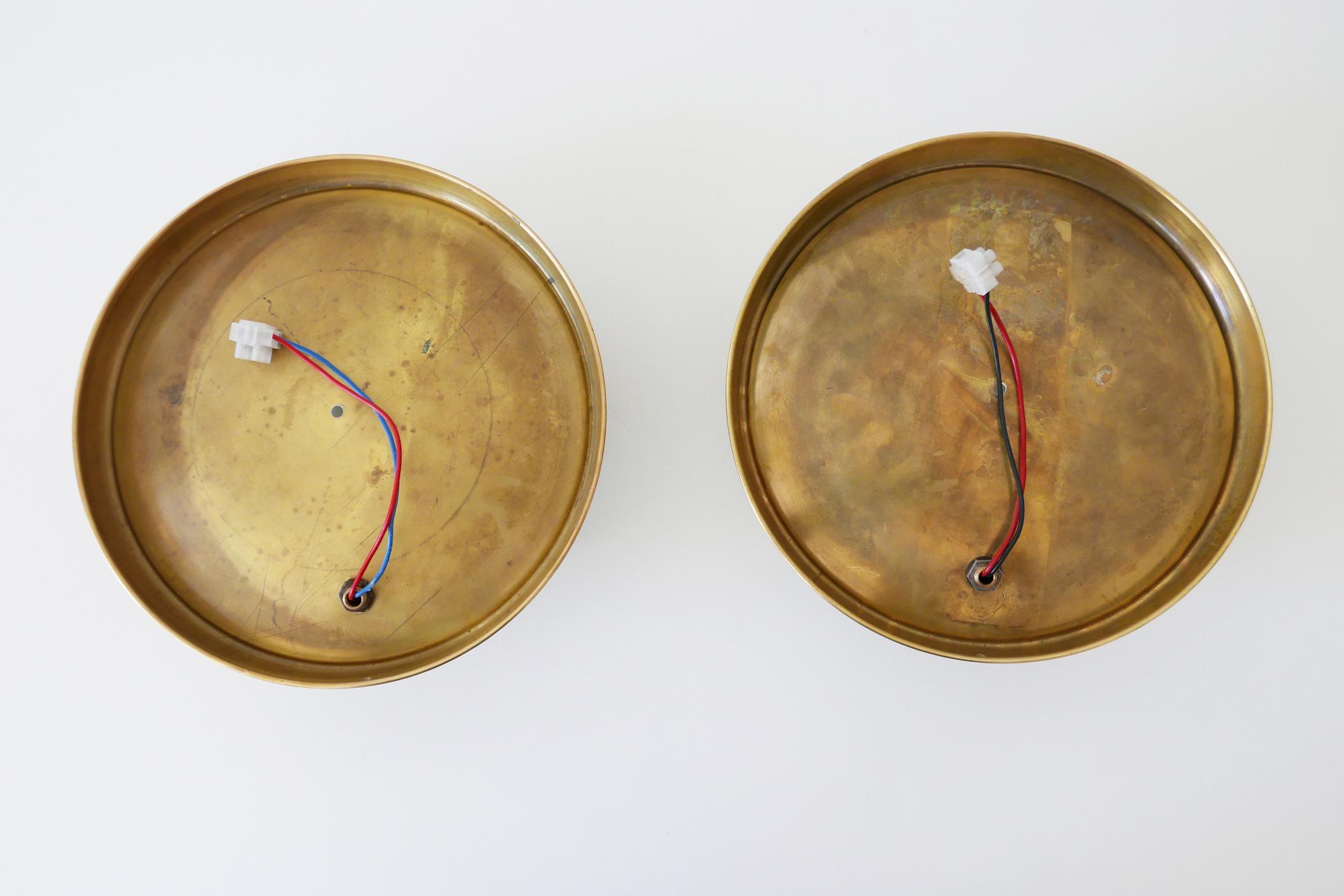 Set of Two Mid-Century Modern Sputnik Brass Wall Lamps or Sconces, 1950s, France 9
