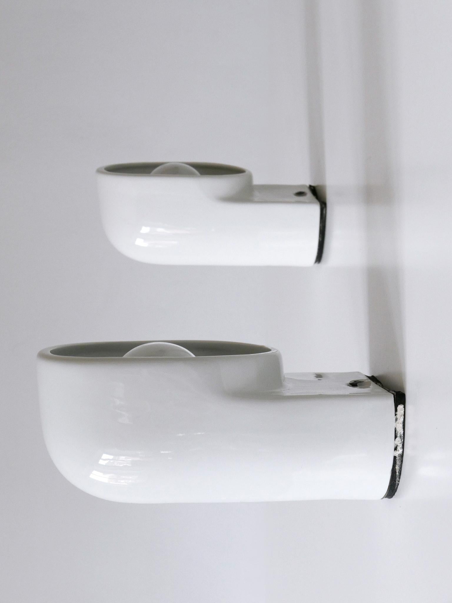 German Set of Two Mid-Century Modern Up & Down Lighter Sconces Pafo by Artemide 1970s