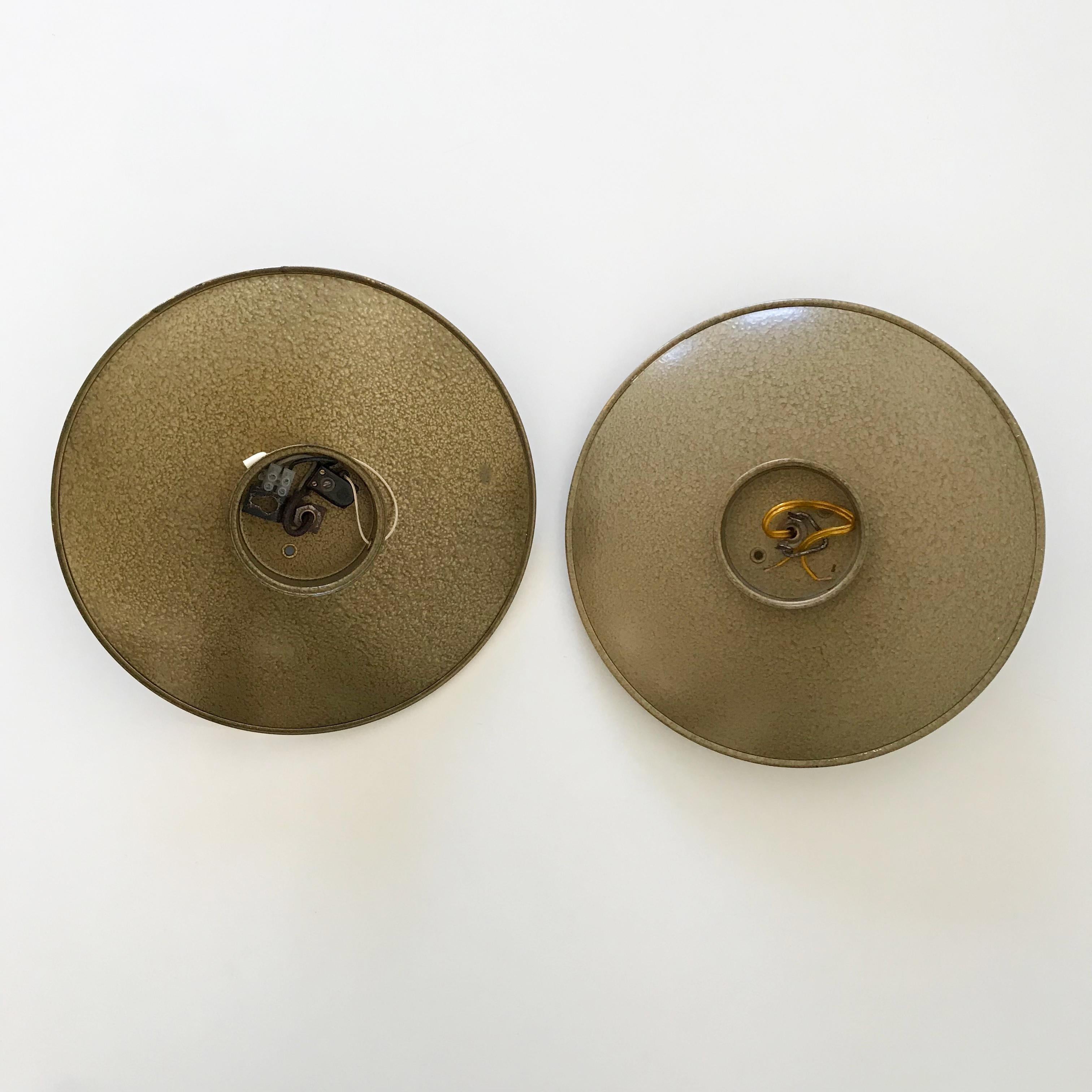 Set of Two Mid-Century Modern Wall Lamps or Flush Mounts by Wila, 1950s, Germany For Sale 6