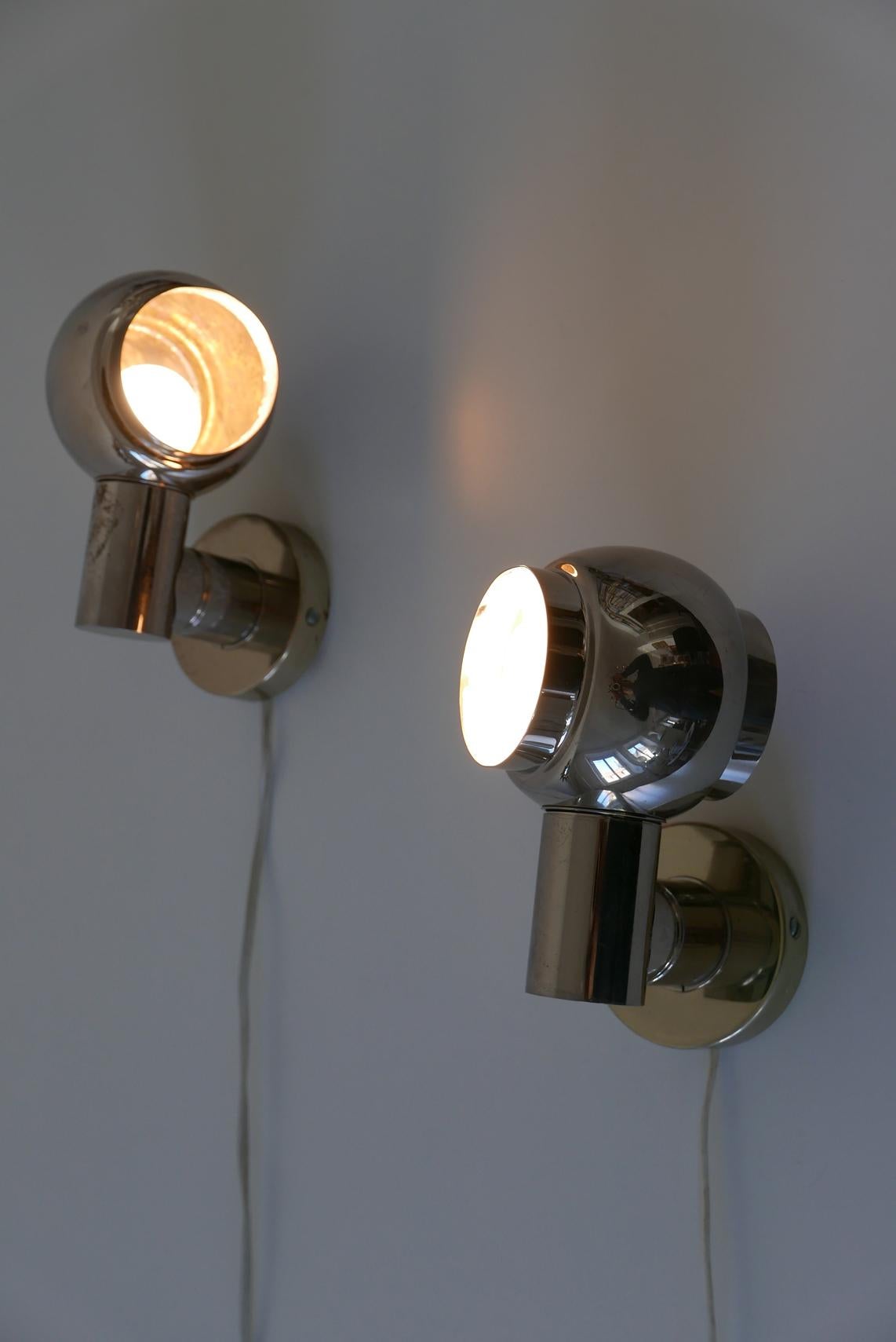 Set of Two Mid-Century Modern Wall Lamps or Sconces, 1960s, Germany For Sale 3