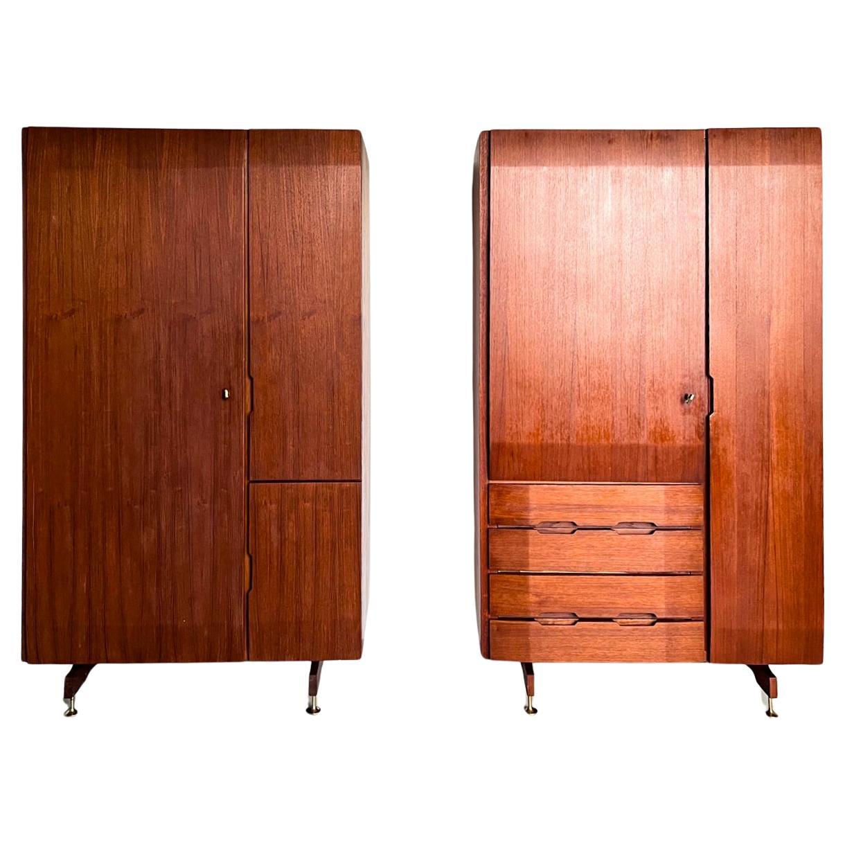 Set of two Mid-Century Modern wardrobes