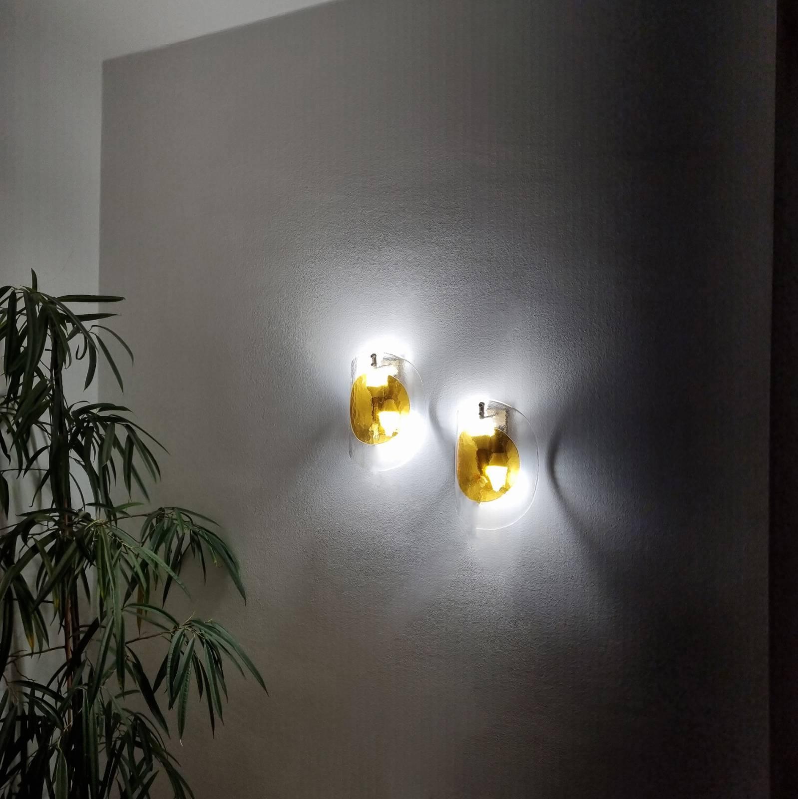 Set of Two Mid Century Murano Wall Lamps by La Murrina, Italy 70s 2