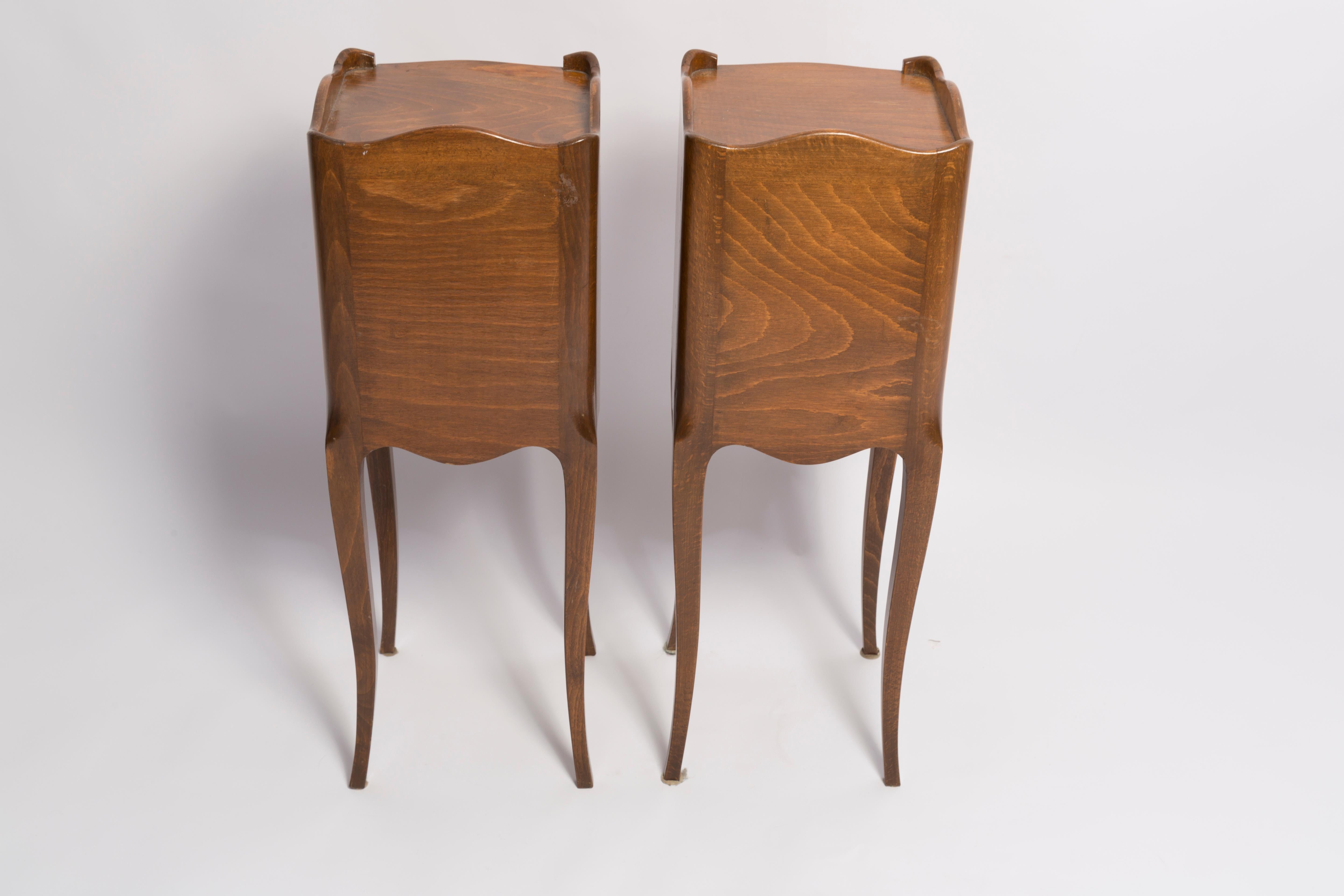 Set of Two Mid-Century Night Tables, Wood, France, 1960s For Sale 3