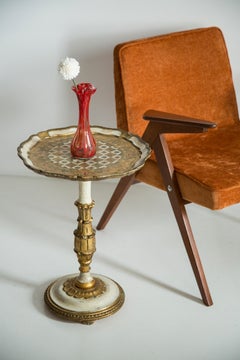 Set of Two Midcentury Orange Bunny Armchairs by Jozef Chierowski, Poland, 1960s