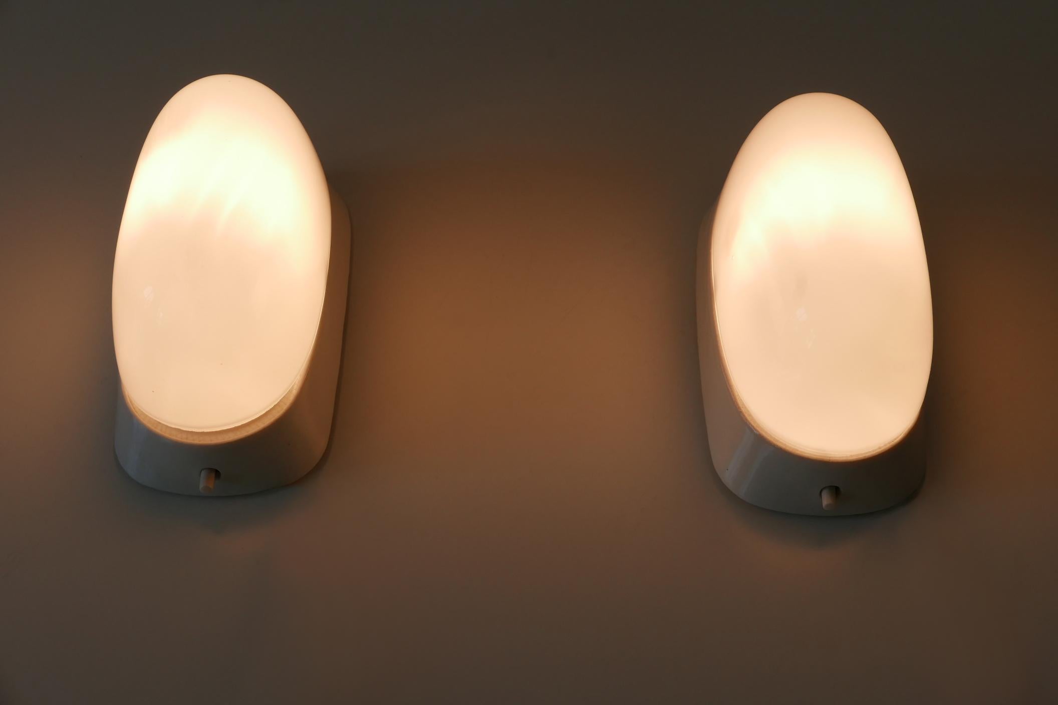 Set of Two Mid Century Sconces by Wilhelm Wagenfeld for Lindner Germany 1950s For Sale 10