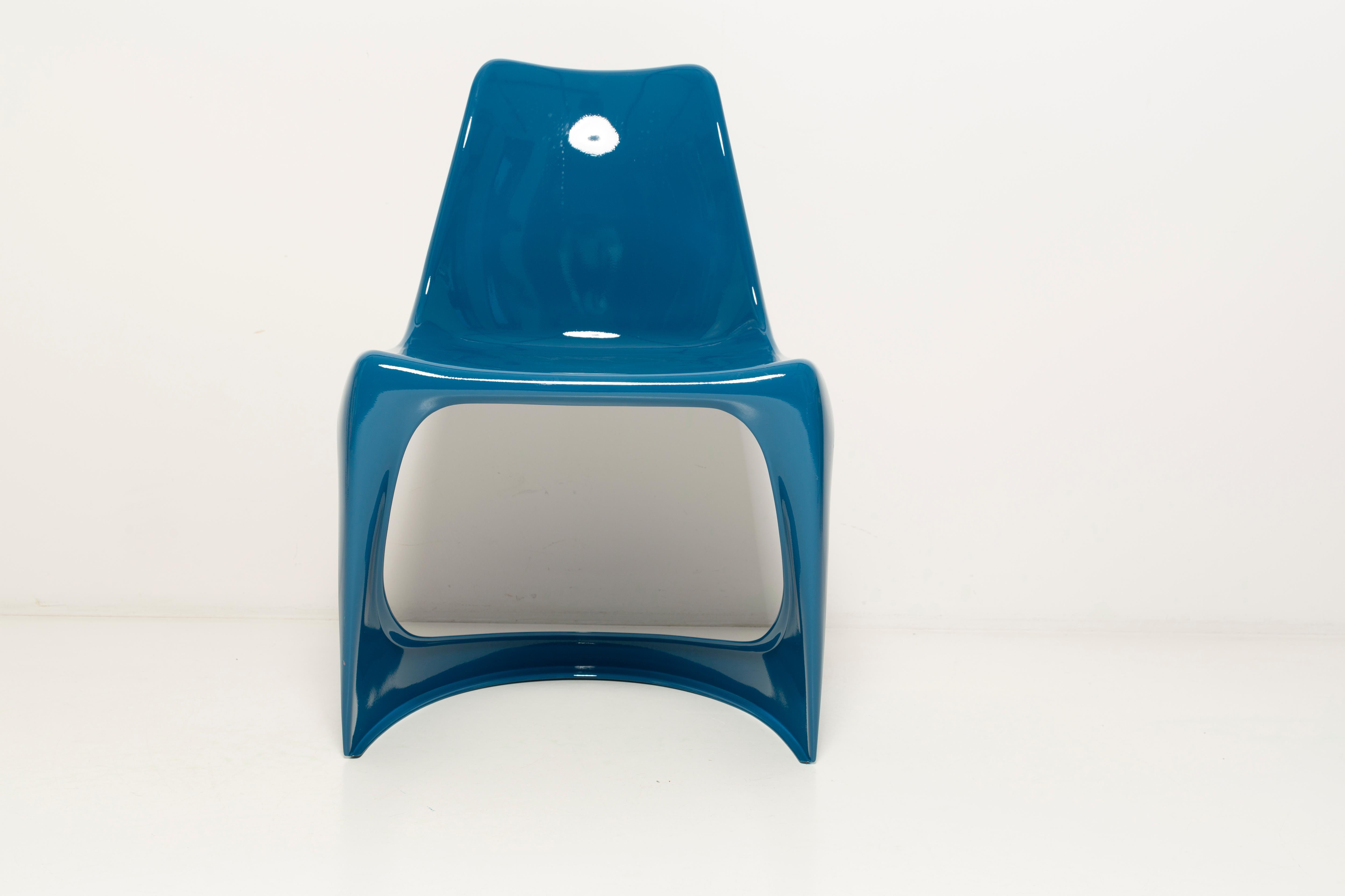 Set of Two Mid Century Sea Blue Cado Chairs, Steen Østergaard, Europe, 1960s For Sale 3
