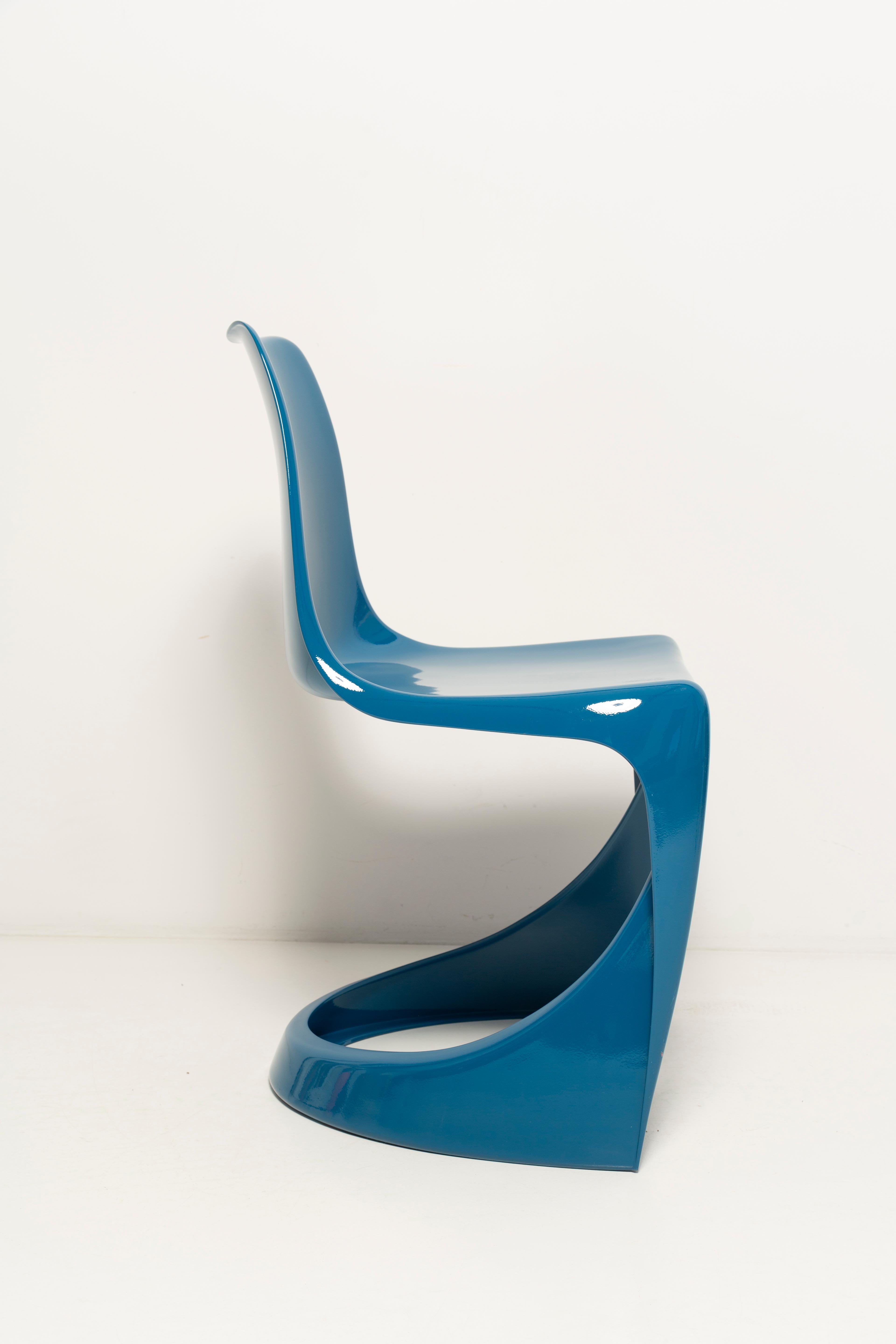 Polish Set of Two Mid Century Sea Blue Cado Chairs, Steen Østergaard, Europe, 1960s For Sale