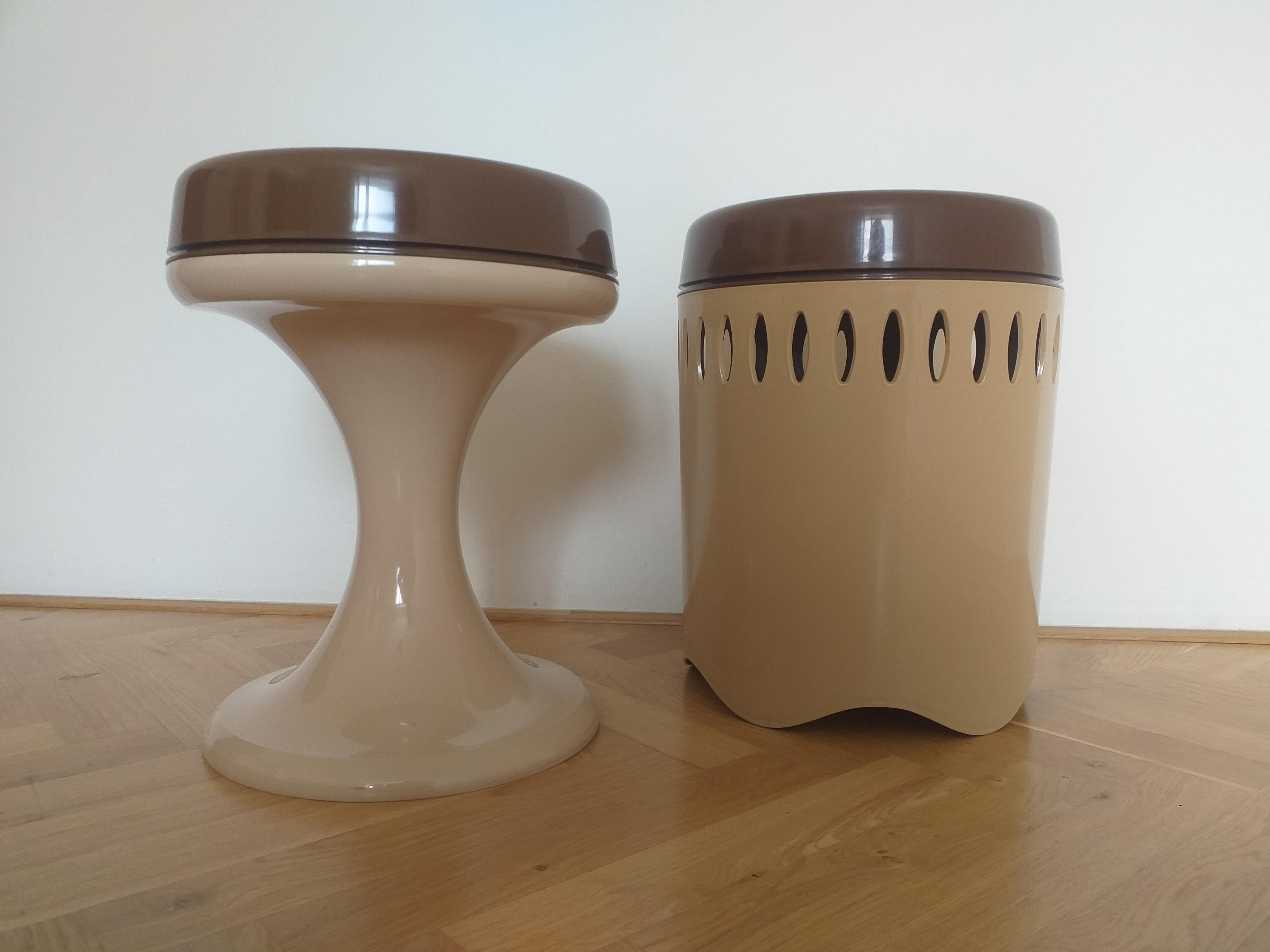 Mid-Century Modern Set of Two Mid Century Stools EMSA, West Germany, 1970s For Sale