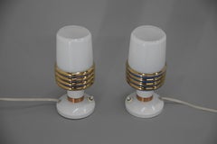 Set of Two Mid-Century Table Lamps, Czechoslovakia, 1970s