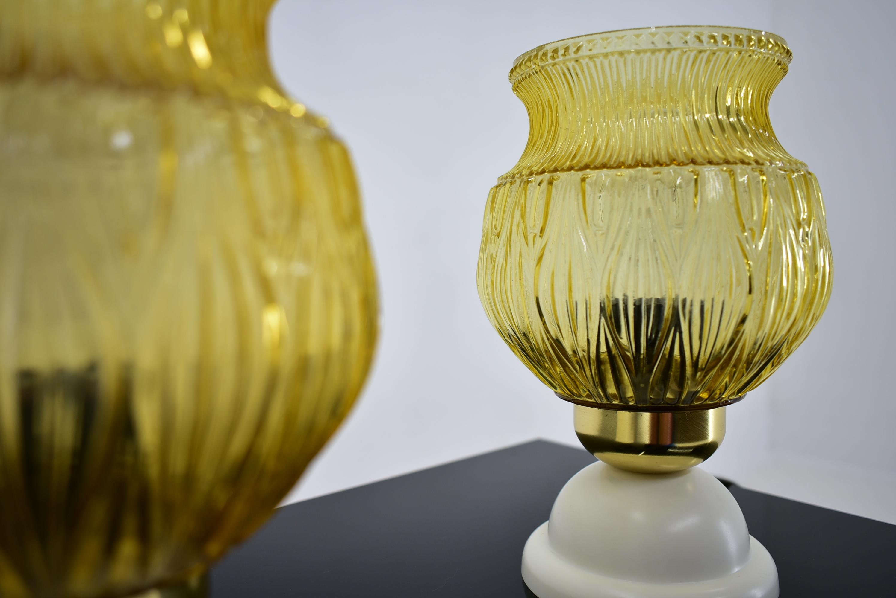 Set of Two Mid-Century Table Lamps, Czechoslovakia, 1970s For Sale 3