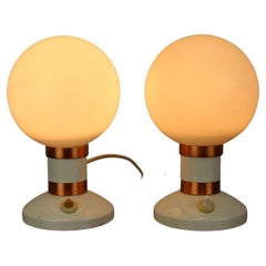 Ensemble de deux lampes de table du milieu du siècle/ Drukov, années 1970