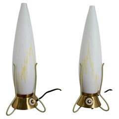 Retro Set of Two Mid-Century Table Lamps Rockets, 1960s