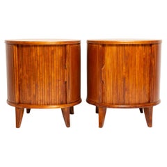 Set of Two Mid-Century Used Night Tables, Beech Wood, Europe, 1960s