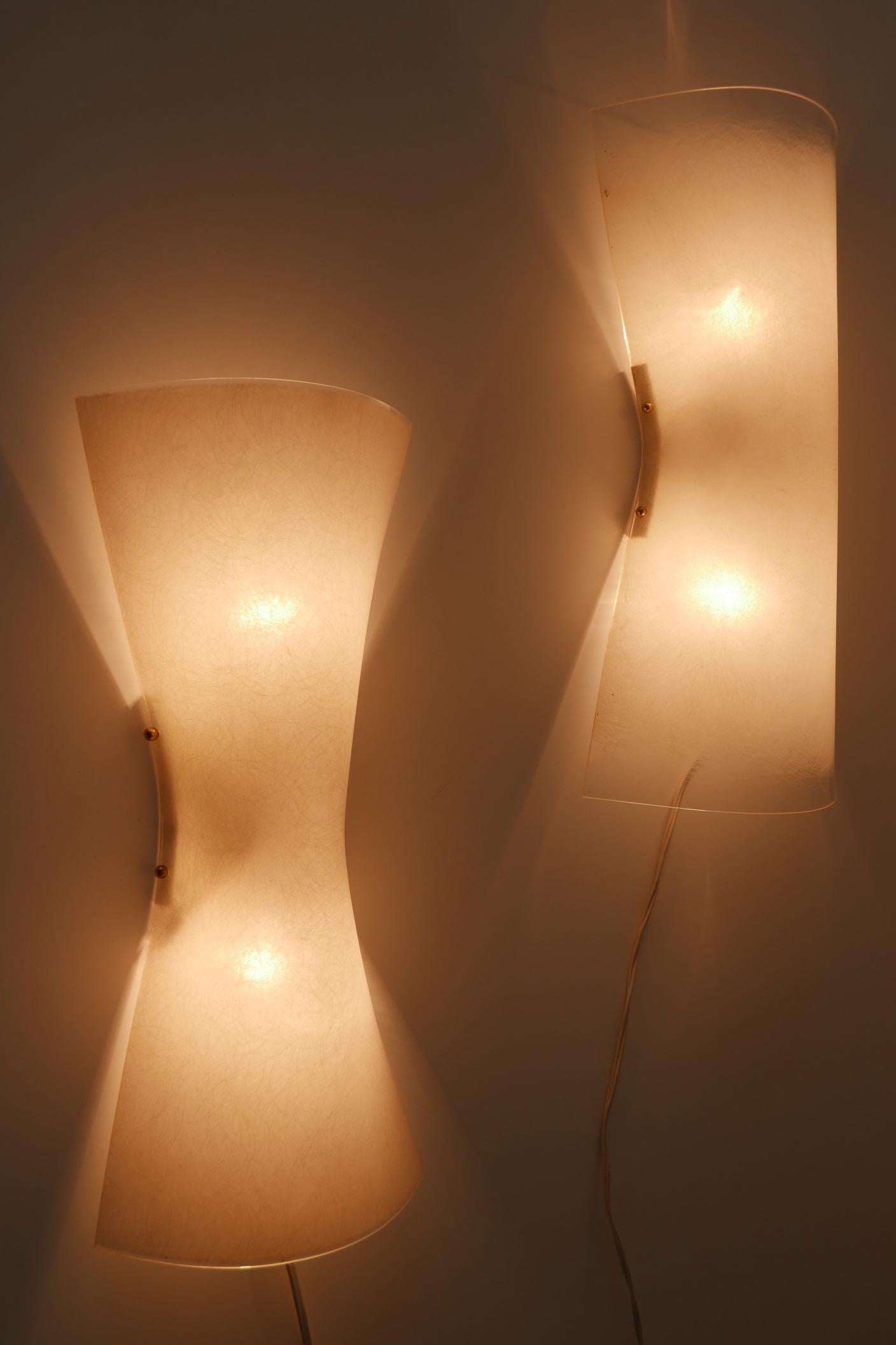 Set of Two Midcentury Wall Lamps or Sconces by Hanns Hoffmann-Lederer, 1960s For Sale 3