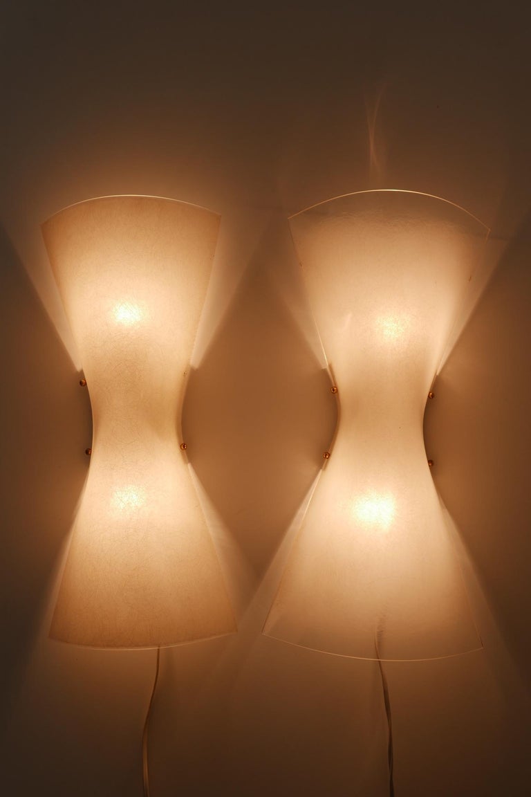Mid-20th Century Set of Two Midcentury Wall Lamps or Sconces by Hanns Hoffmann-Lederer, 1960s For Sale