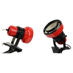 Set of Two Mid-Century Wall or Table Lamps by Elektrofem, Hungary, 1970s