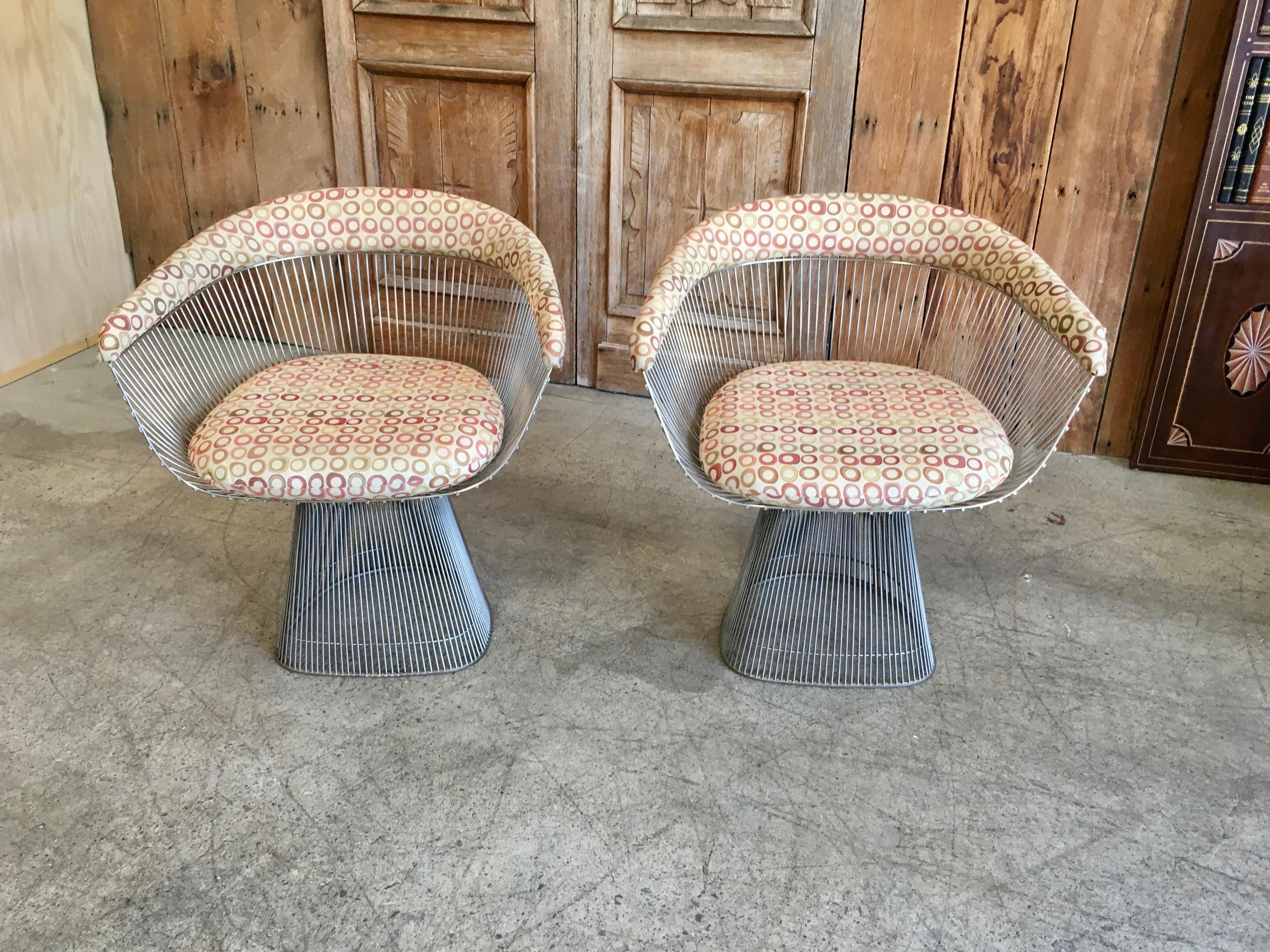 Mid-Century Modern Set of Two Midcentury Chairs by Warren Platner for Knoll Chairs