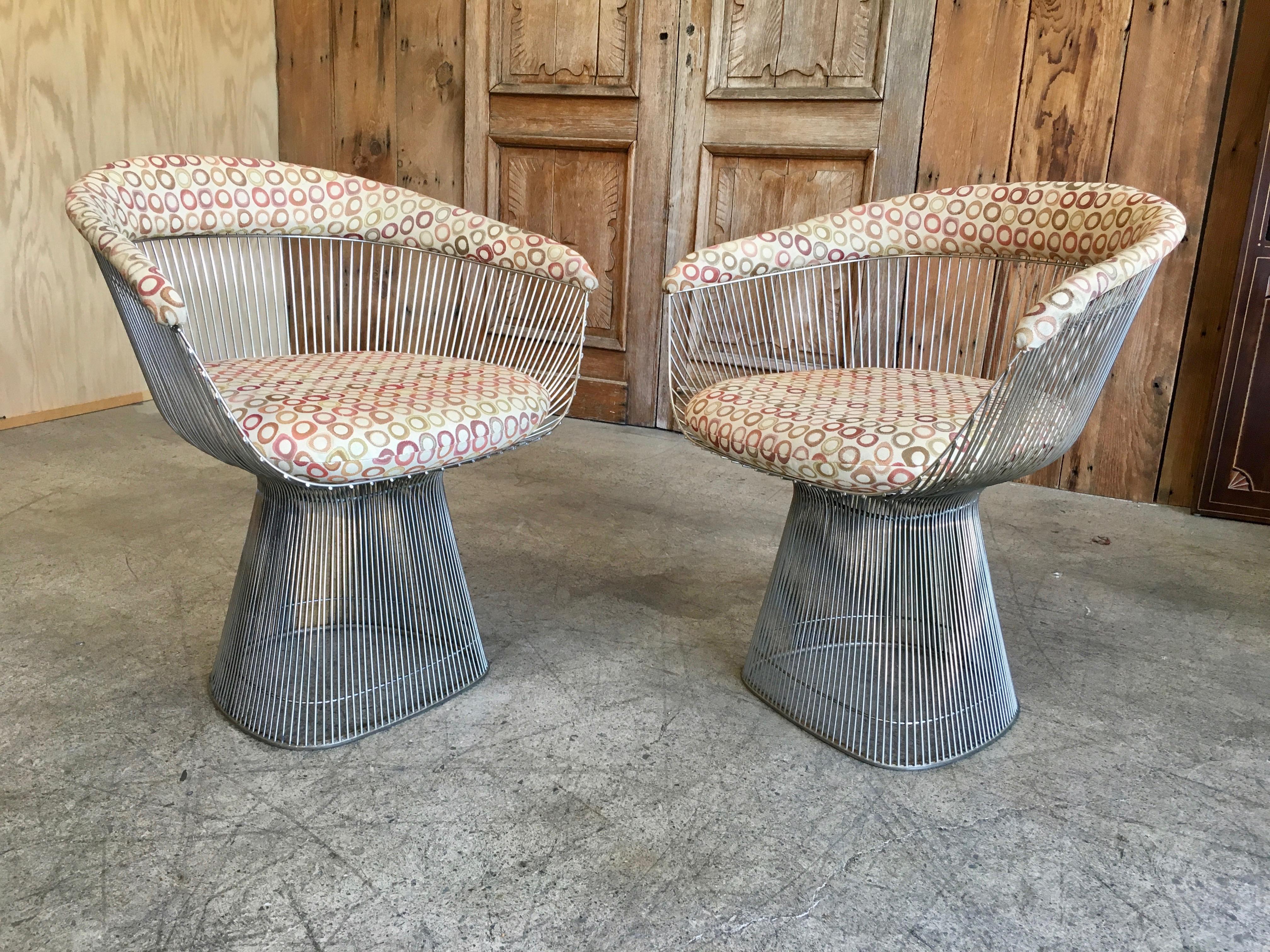 20th Century Set of Two Midcentury Chairs by Warren Platner for Knoll Chairs