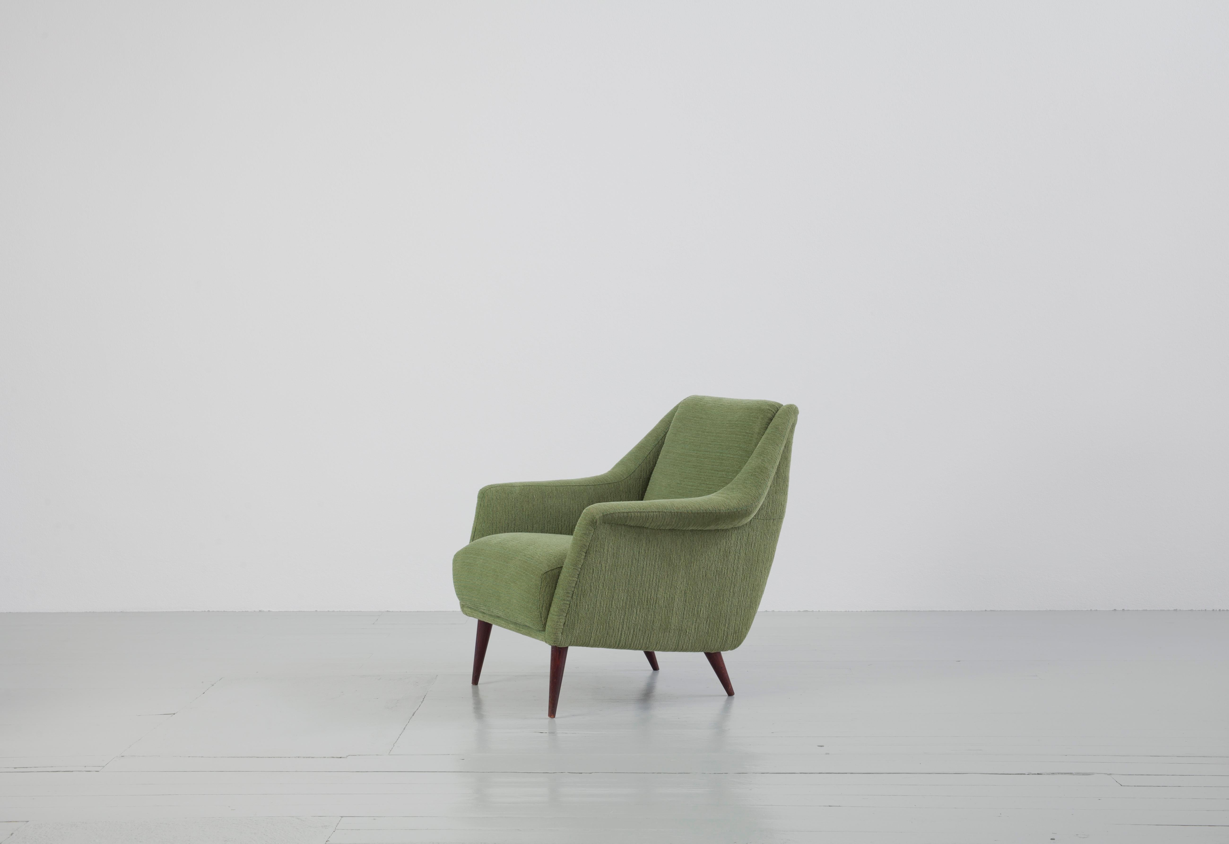 Set of Two Midcentury Green Model 802 Armchairs by Carlo de Carli for Cassina 4