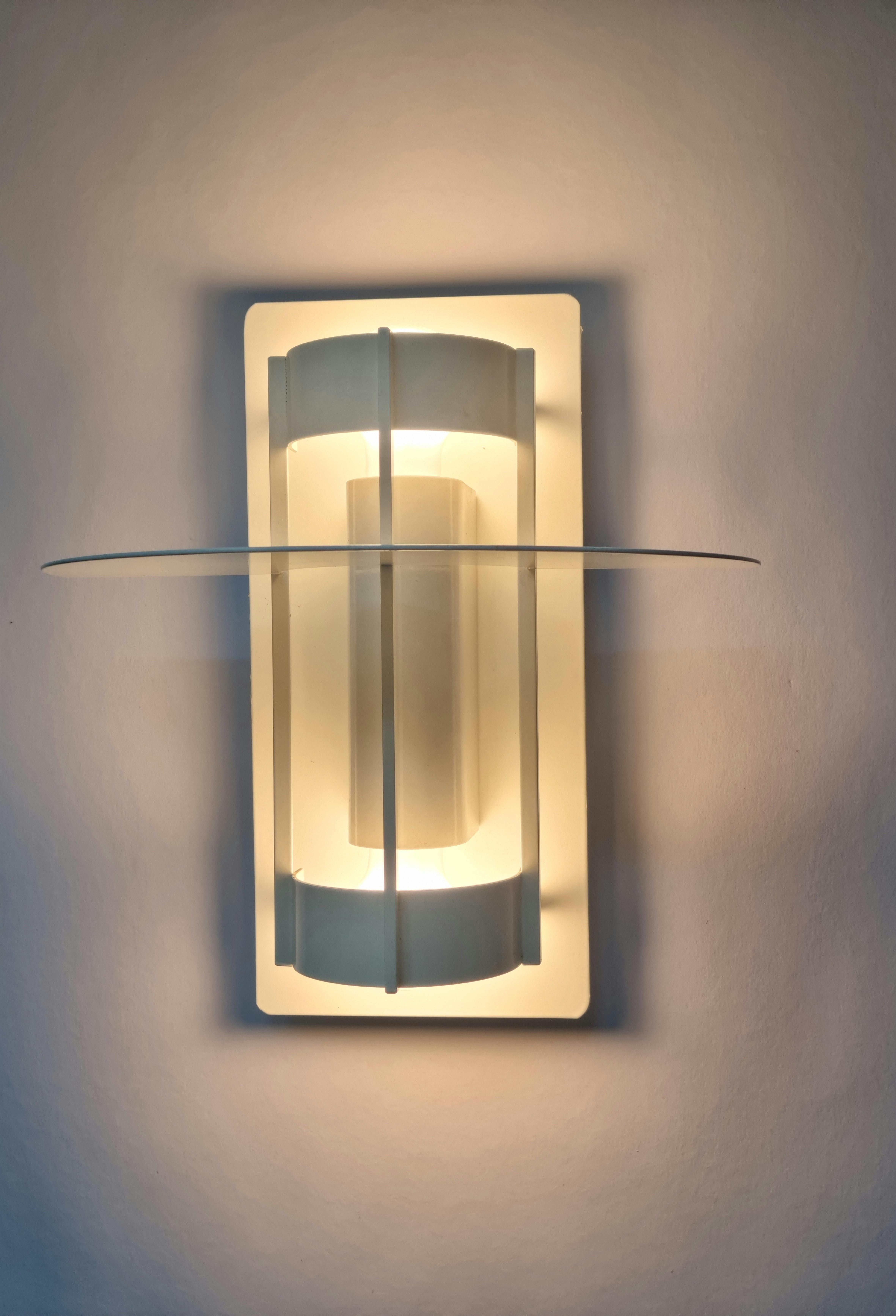 Set of Two Midcentury Louis Poulsen Saturn Wall Lamps, Joachim Lepper, Denmark For Sale 1