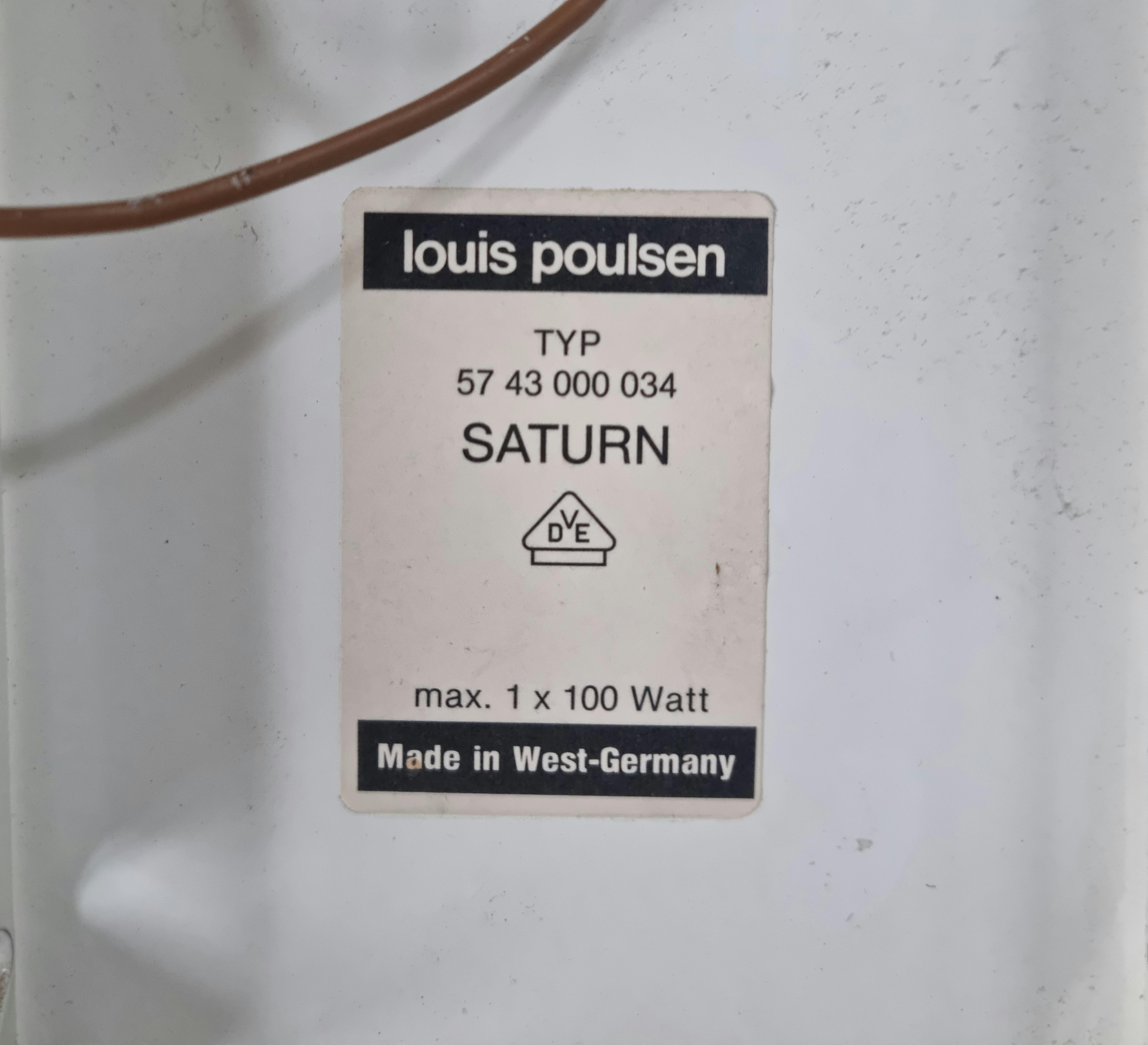 Danish Set of Two Midcentury Louis Poulsen Saturn Wall Lamps, Joachim Lepper, Denmark For Sale