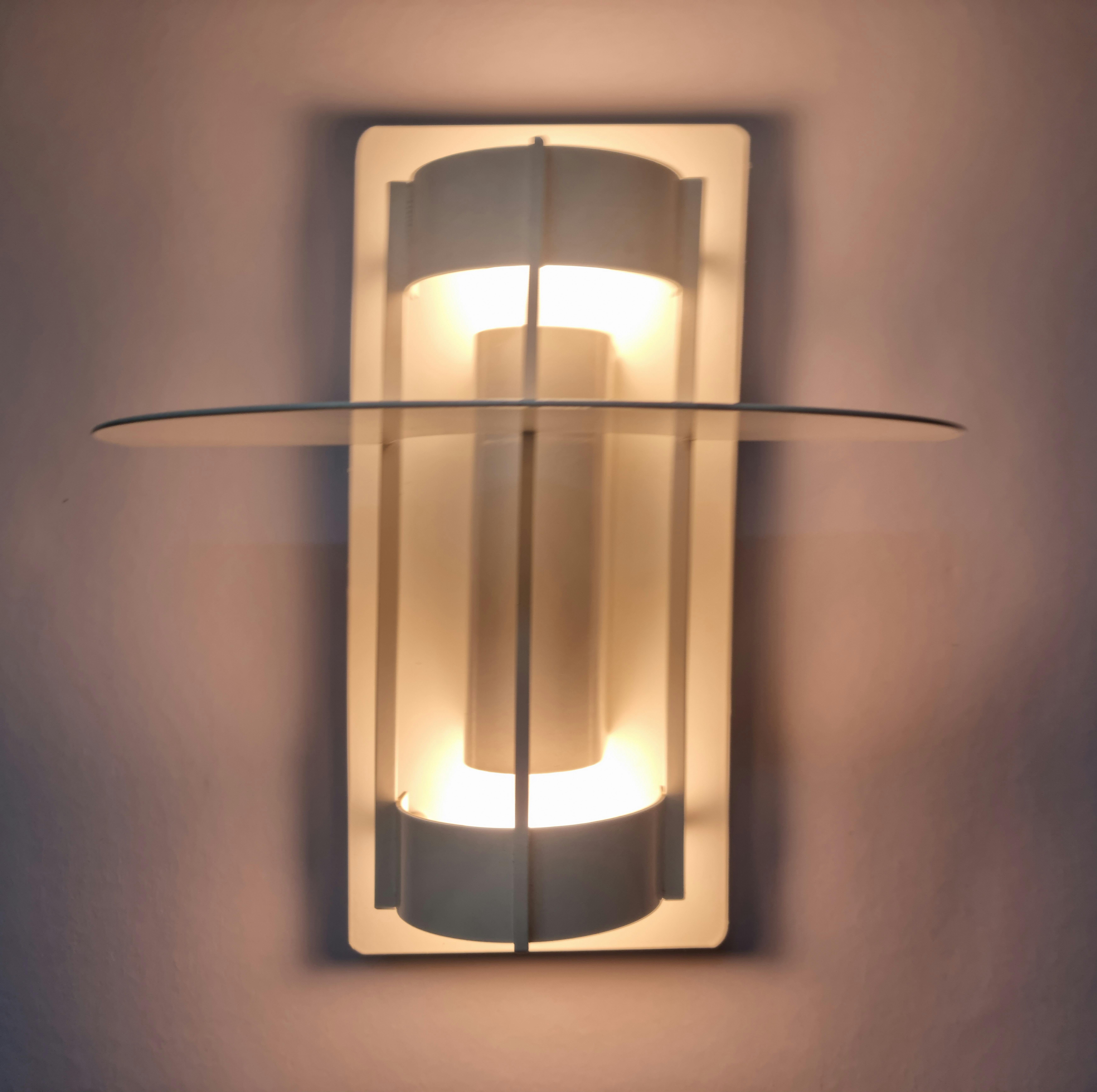 Set of Two Midcentury Louis Poulsen Saturn Wall Lamps, Joachim Lepper, Denmark In Good Condition For Sale In Praha, CZ