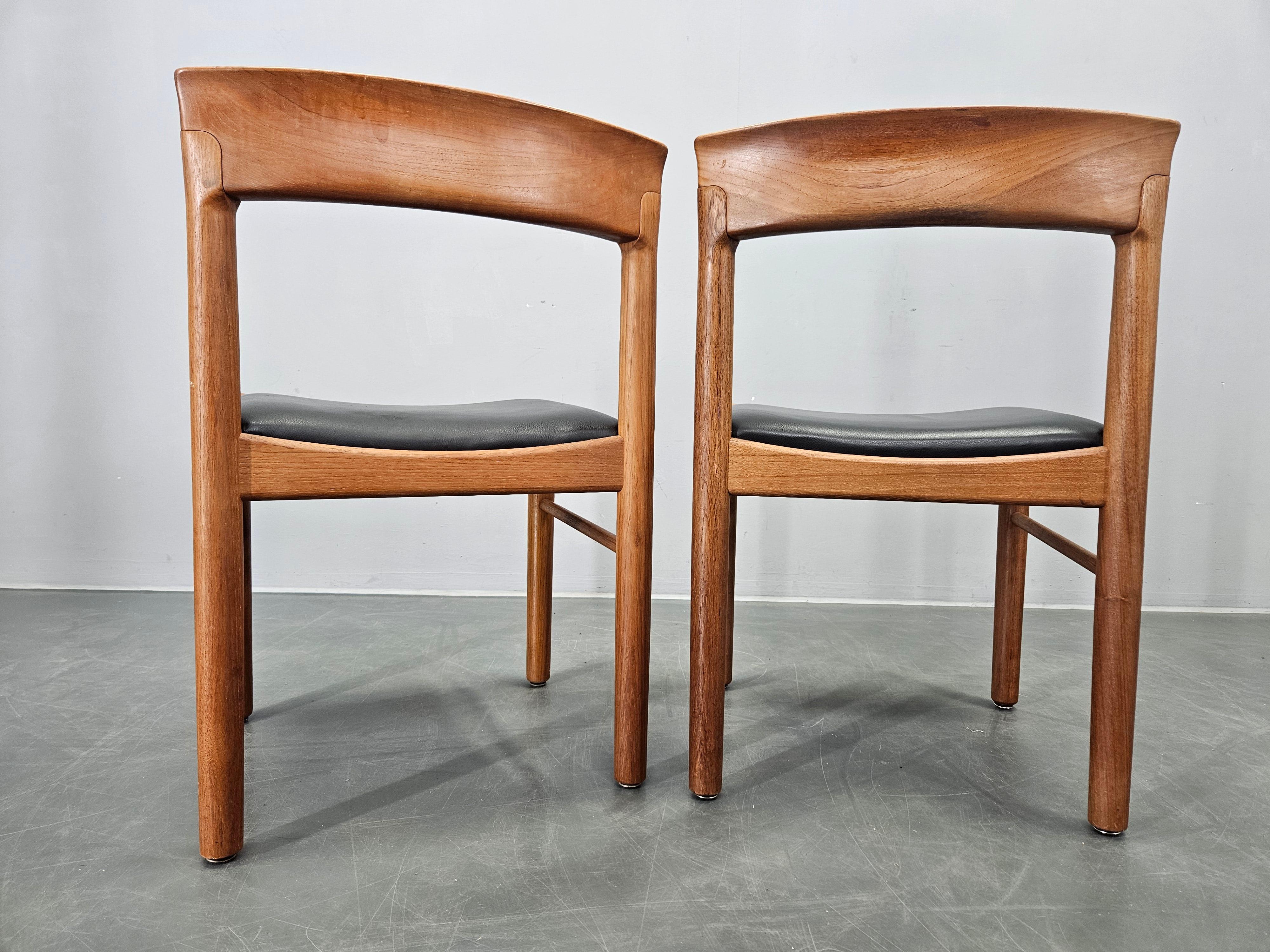 Set of Two Midcentury Rare Dining Chairs Bramin, Denmark, 1960s. For Sale 2
