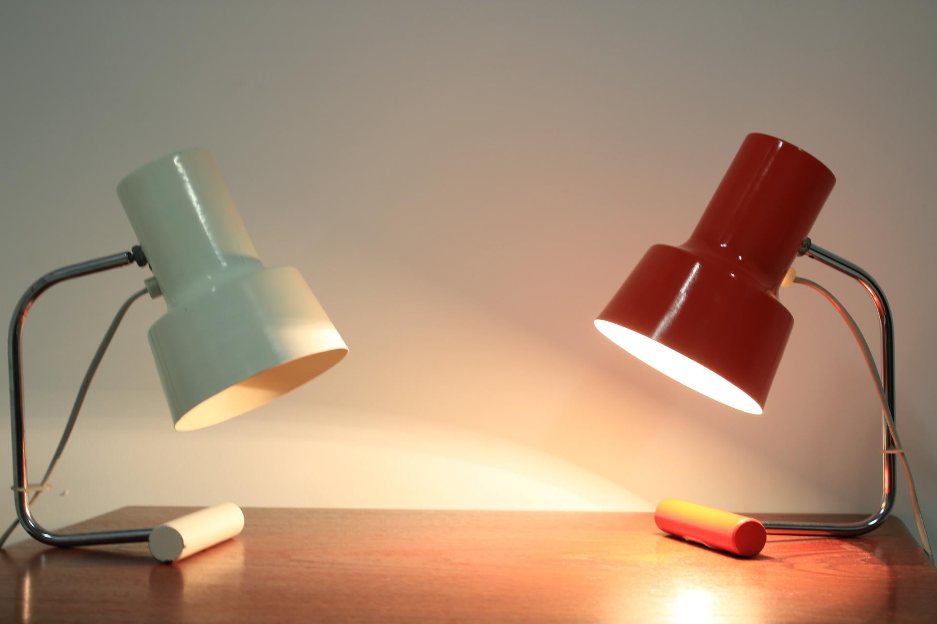 Set of Two Midcentury Table Lamps Napako, Designed by Josef Hurka, 1970s In Good Condition For Sale In Praha, CZ