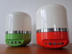 Set of Two Midcentury Table Lamps, Space Age, Adriano Rampoldi, Italy, 1970s