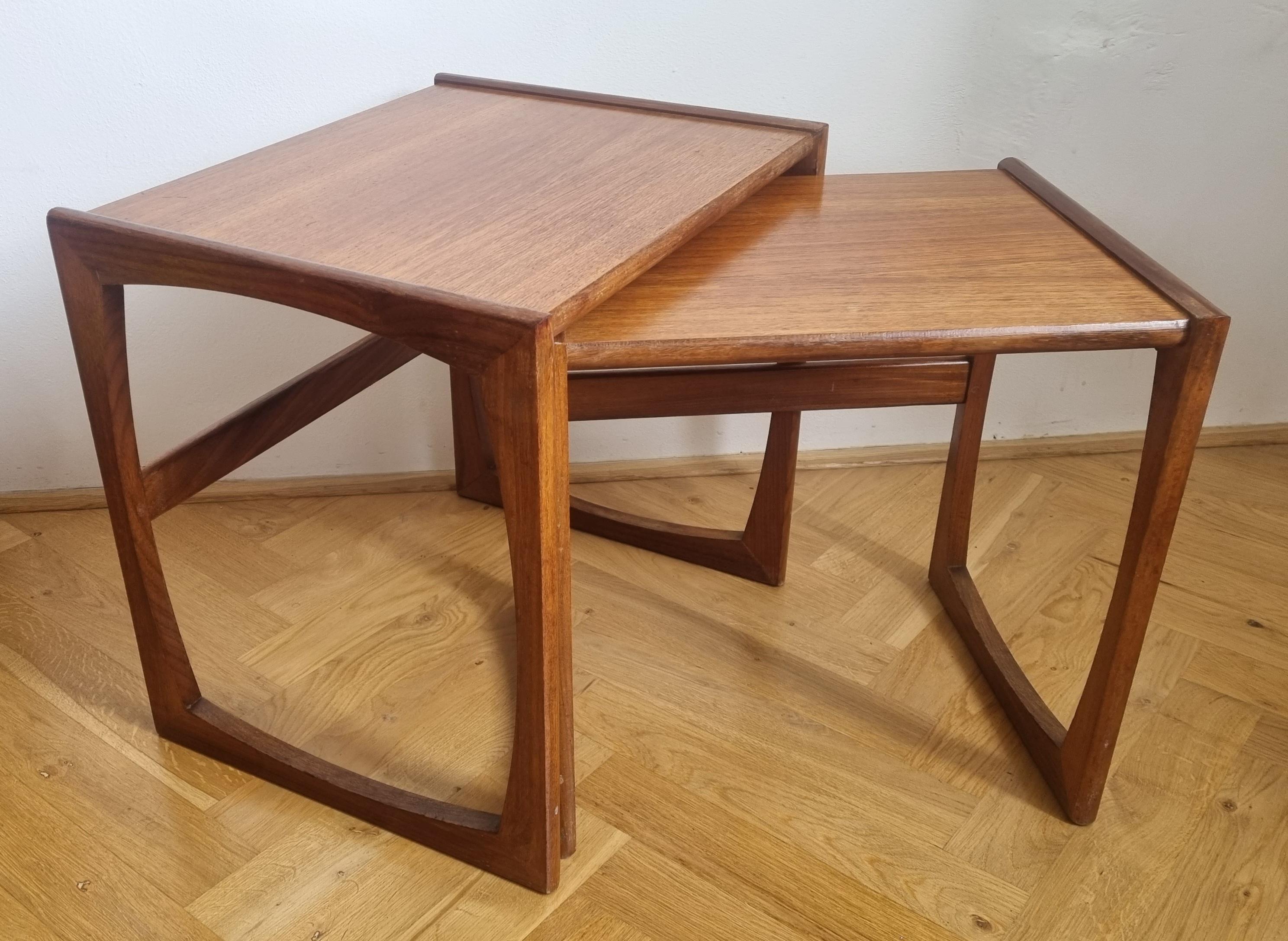 Set of Two Midcentury Teak Nesting Tables, G Plan, 1960s For Sale 5