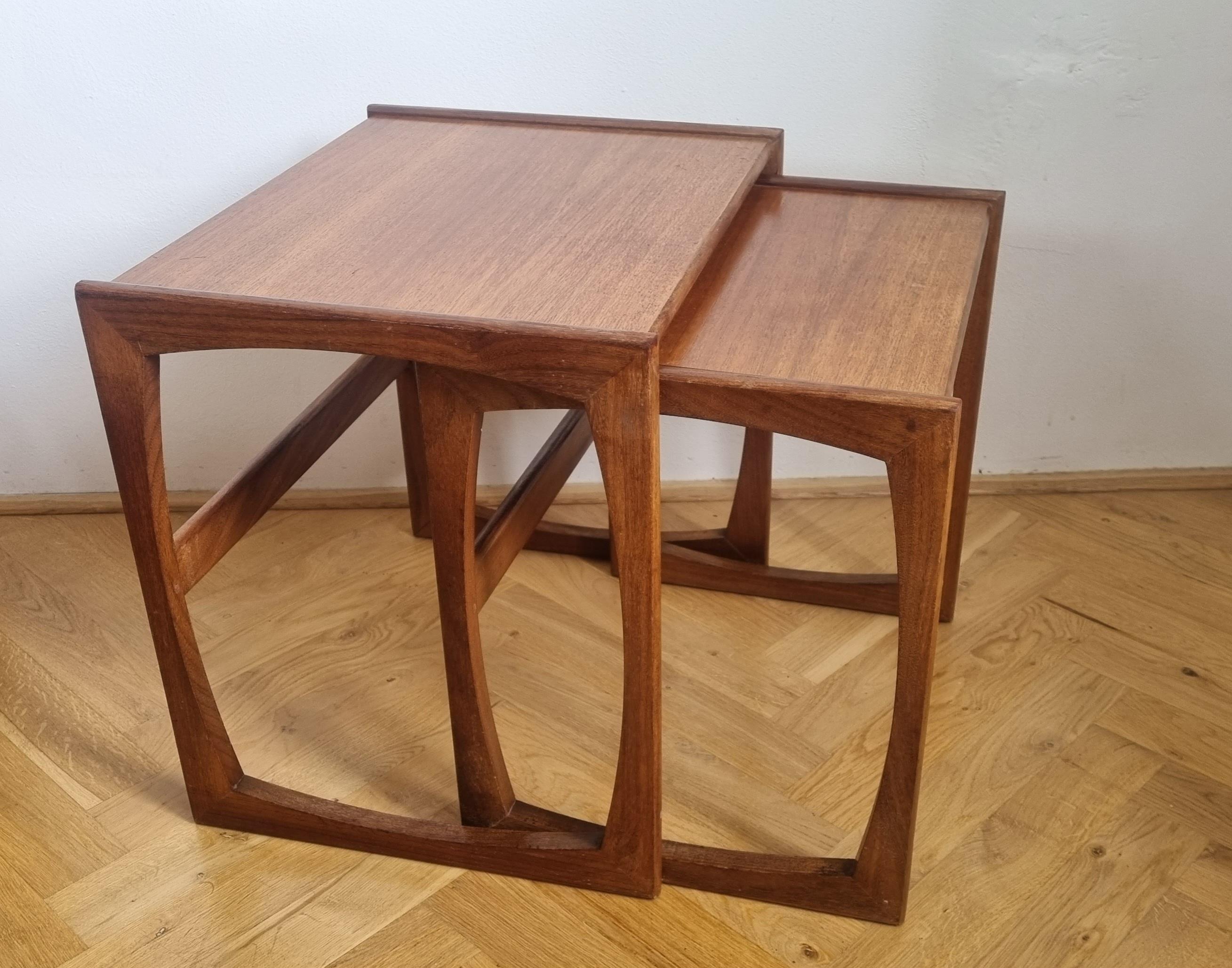 Set of Two Midcentury Teak Nesting Tables, G Plan, 1960s For Sale 2