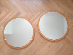 Set of Two Midcentury Teak Wall Mirrors, Denmark, 1960s
