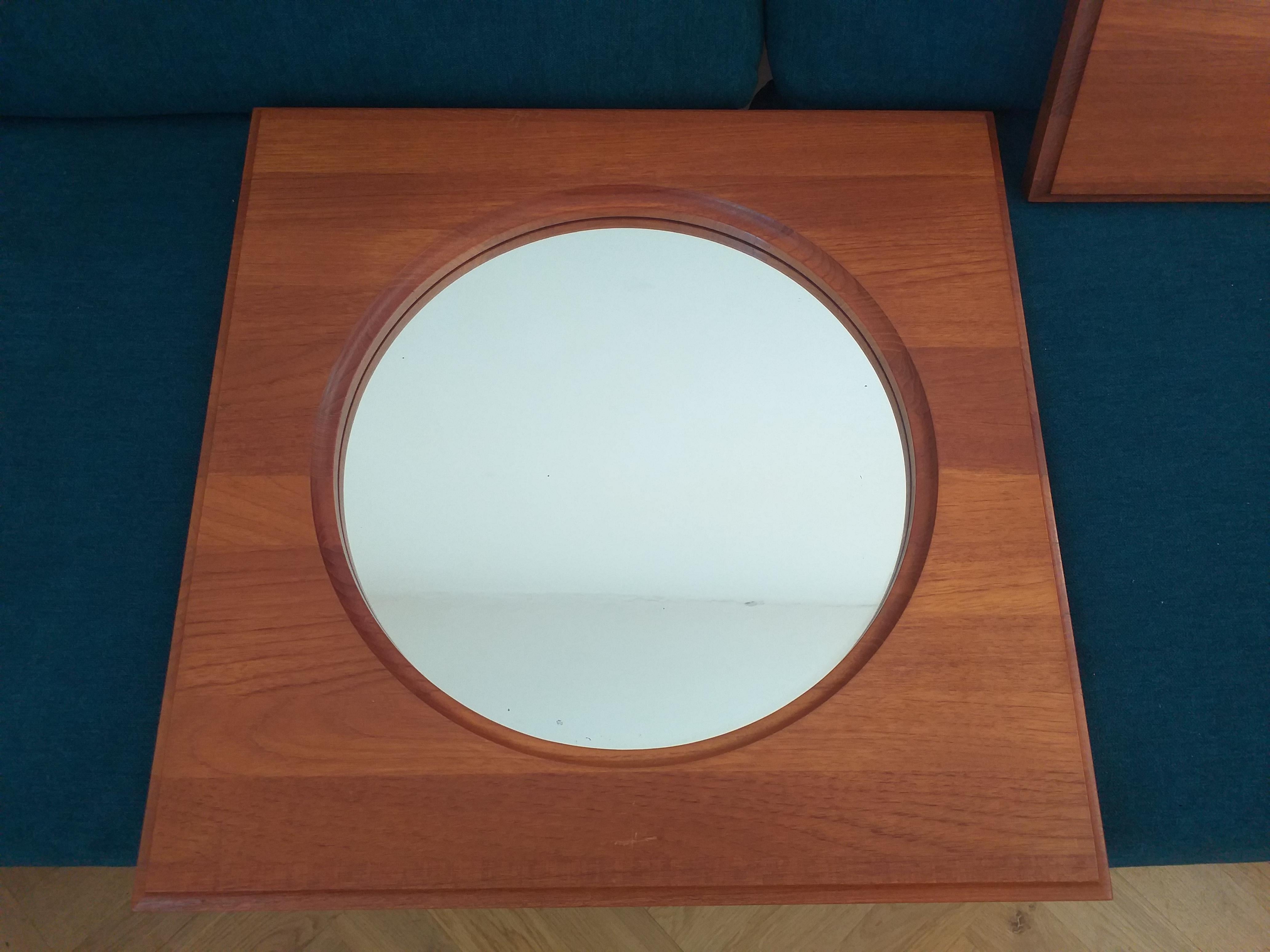 Set of Two Midcentury Teak Wall Mirrors Hadsten Traeindustri, Denmark, 1960s In Good Condition In Praha, CZ